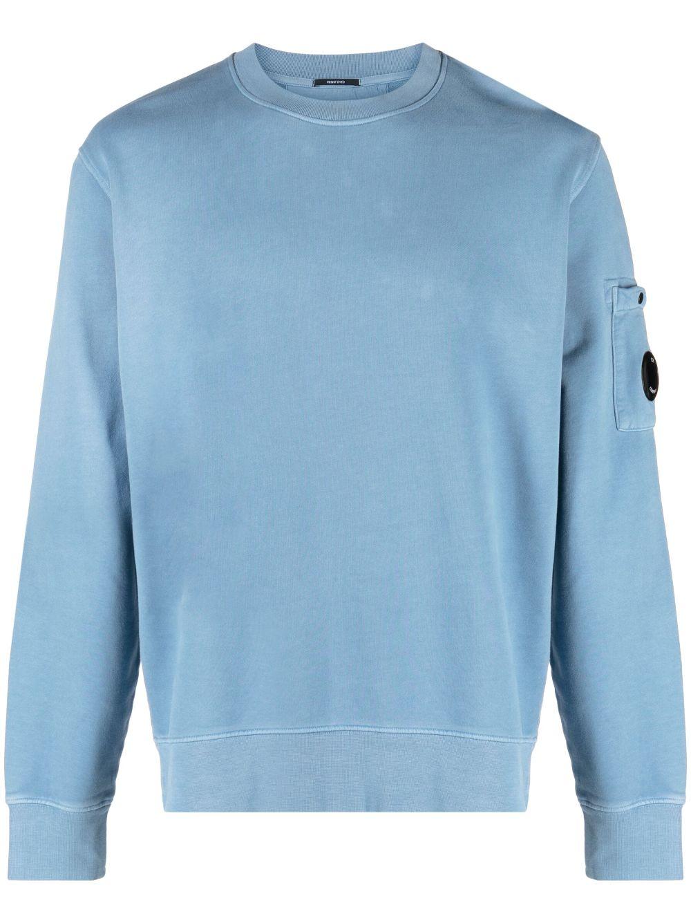 C.P. Company Logo patch Cotton Sweatshirt in Blue for Men Lyst
