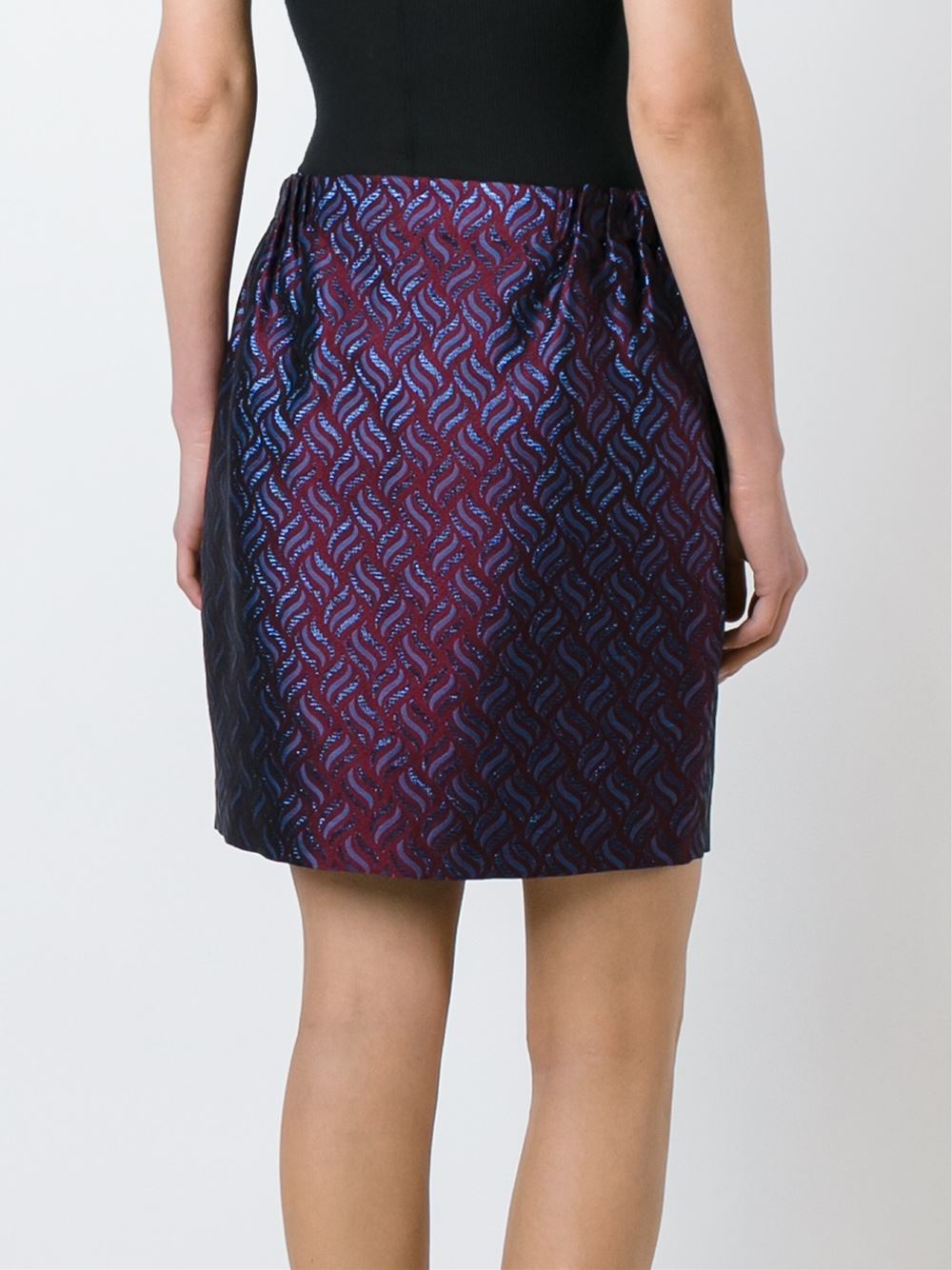 Golden Goose Deluxe Brand Cotton Printed Knit Mini-skirt in Bordeaux ...