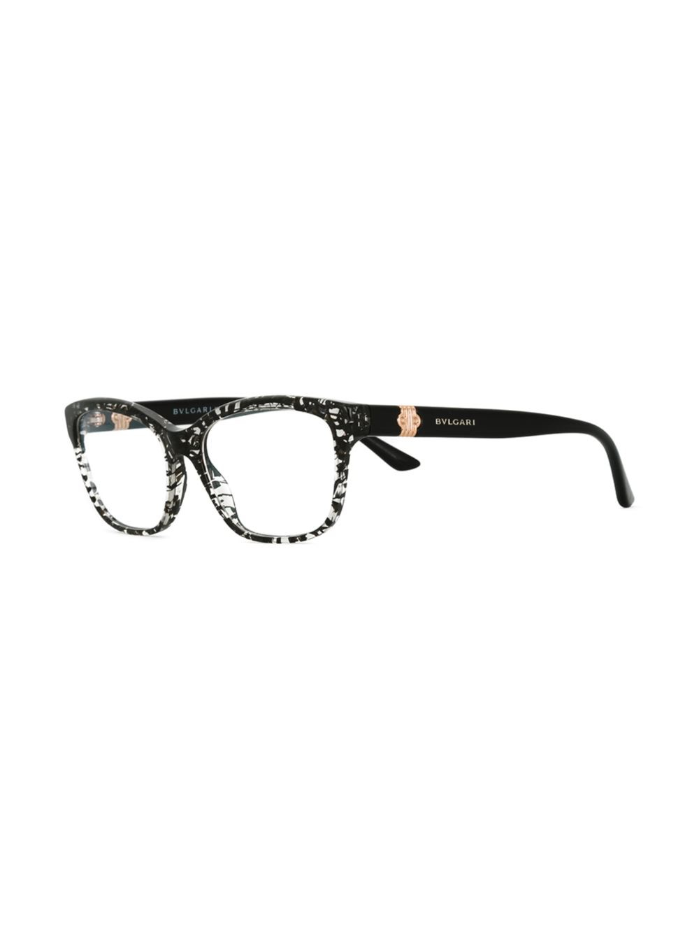 Bvlgari Rectangular Frame Glasses in Black Lyst
