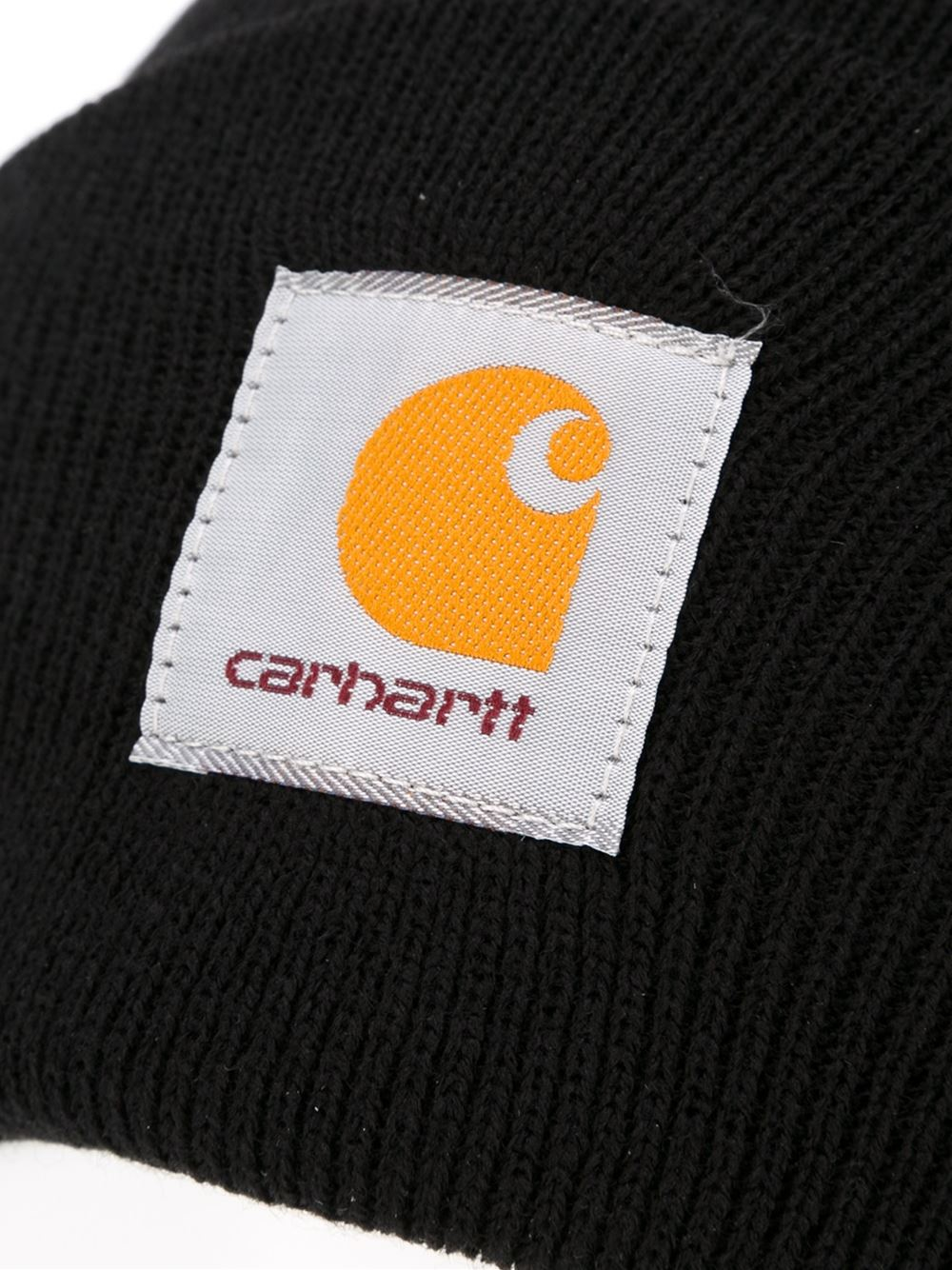 Carhartt Logo Patch Beanie in Black for Men | Lyst