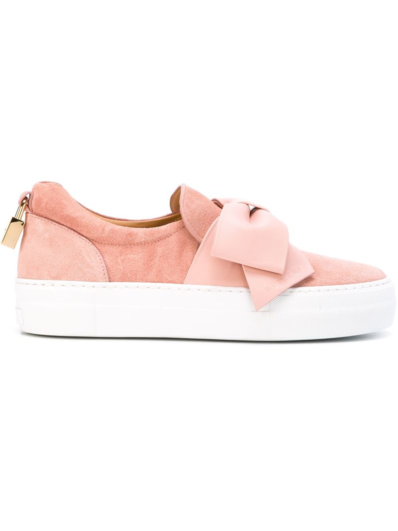 pink bow sneakers