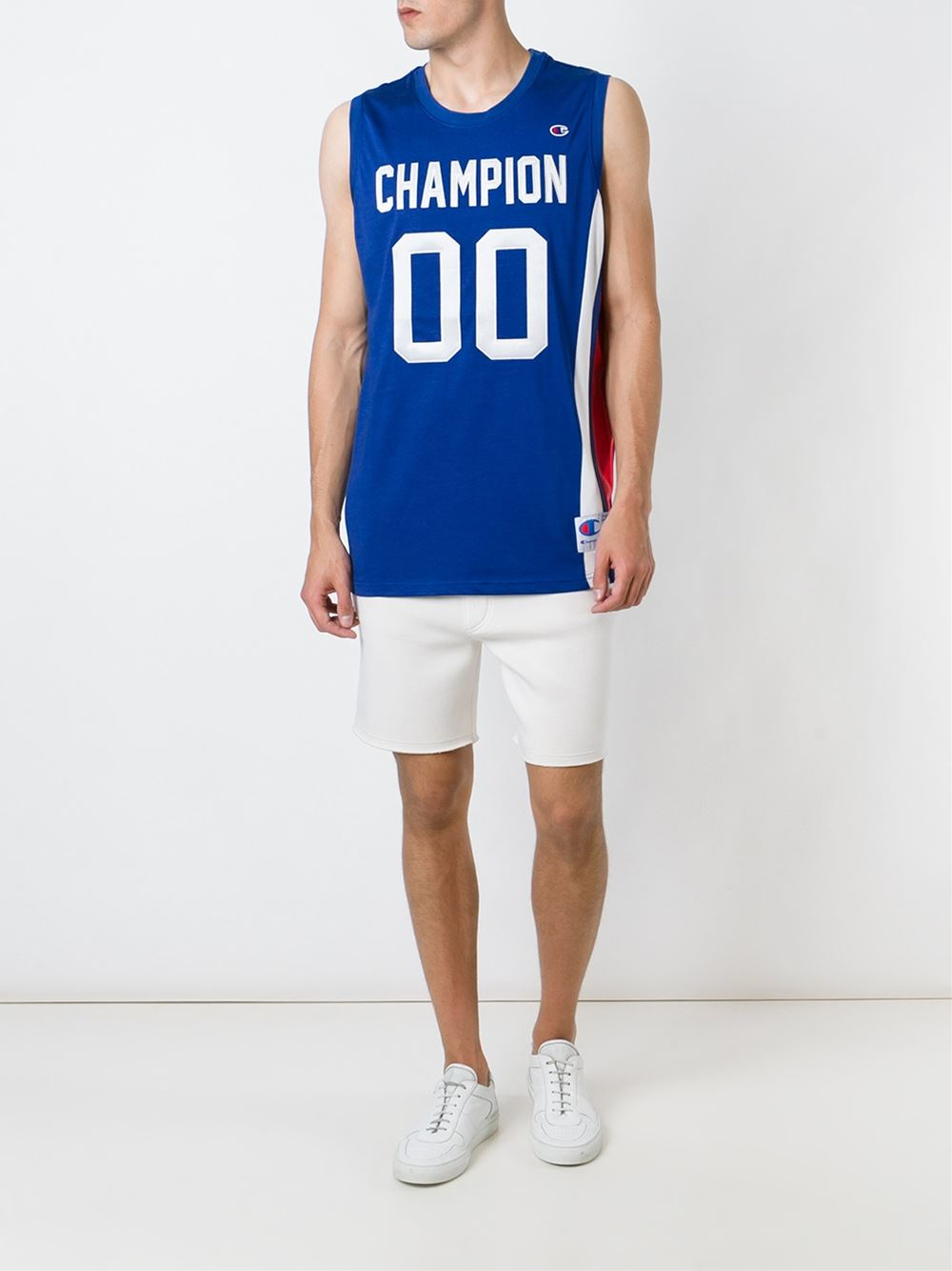 Champion Cotton Basketball Vest in Blue for Men Lyst