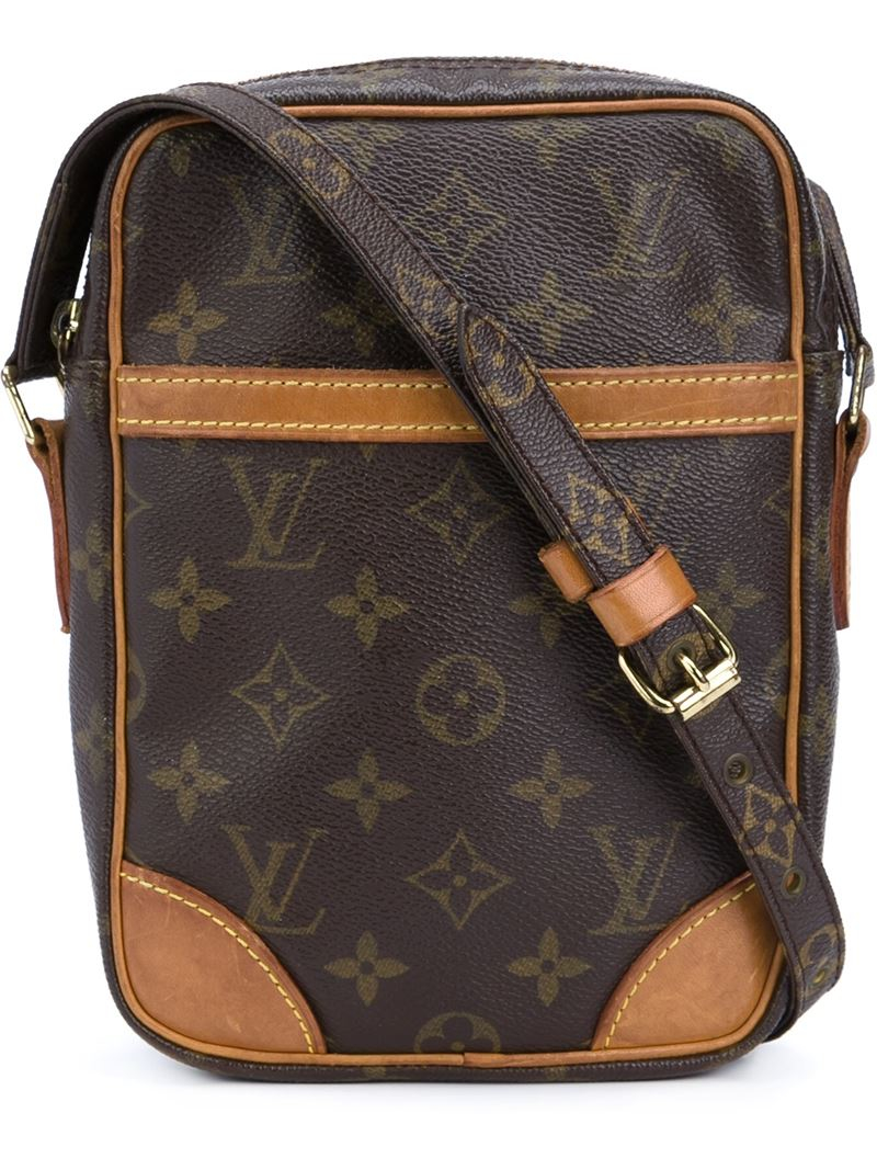 Louis vuitton Danu Monogrammed Cross-Body Bag in Brown | Lyst