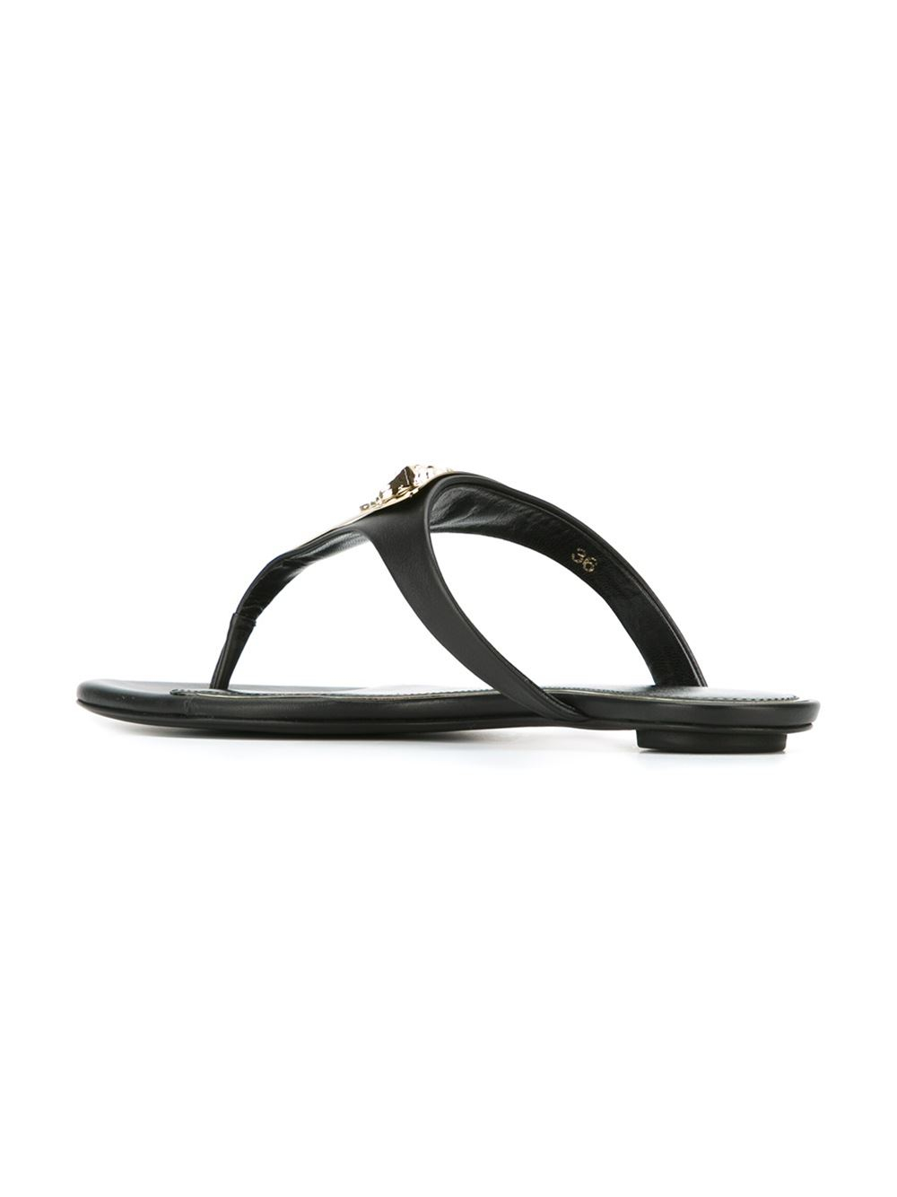 Versace 'medusa Palazzo' Thong Sandals in Black | Lyst