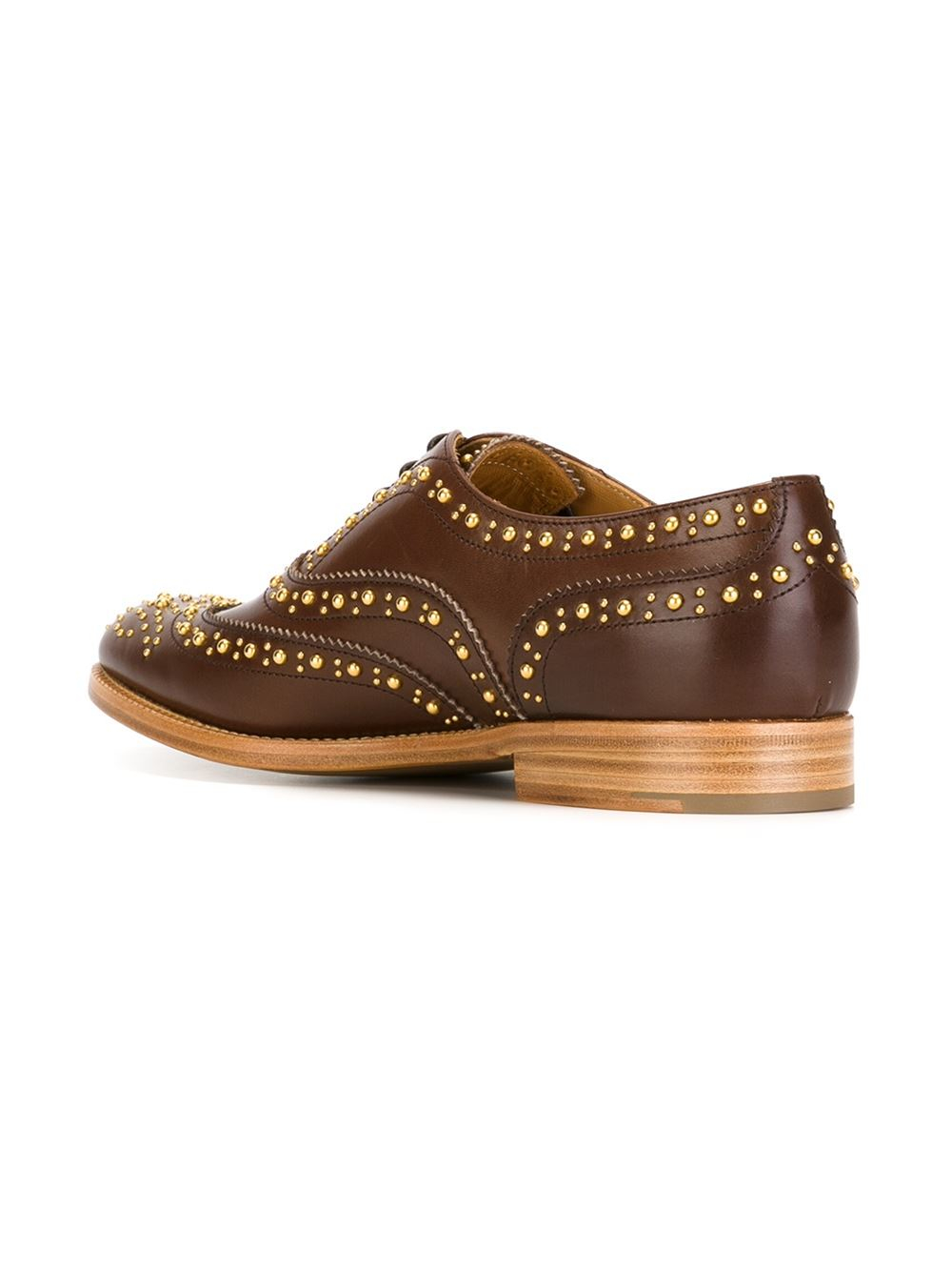 studded oxford shoes church s burwood studded oxford shoes in brown lyst studded oxford shoes church s burwood studded oxford shoes in brown lyst