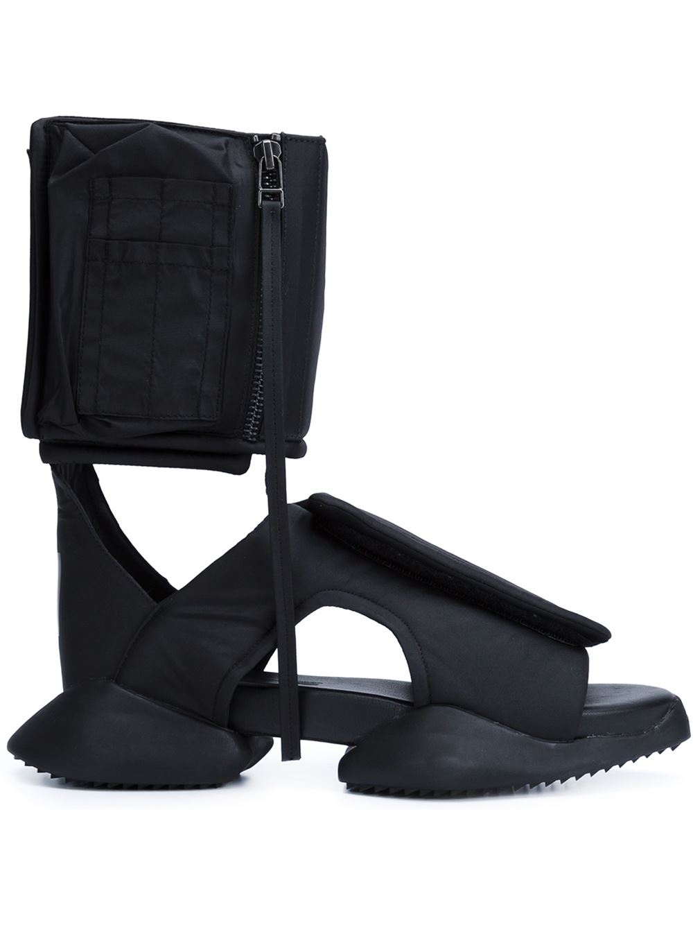 Rick Owens Adidas X 'ro Cargo' Sandals in Black | Lyst