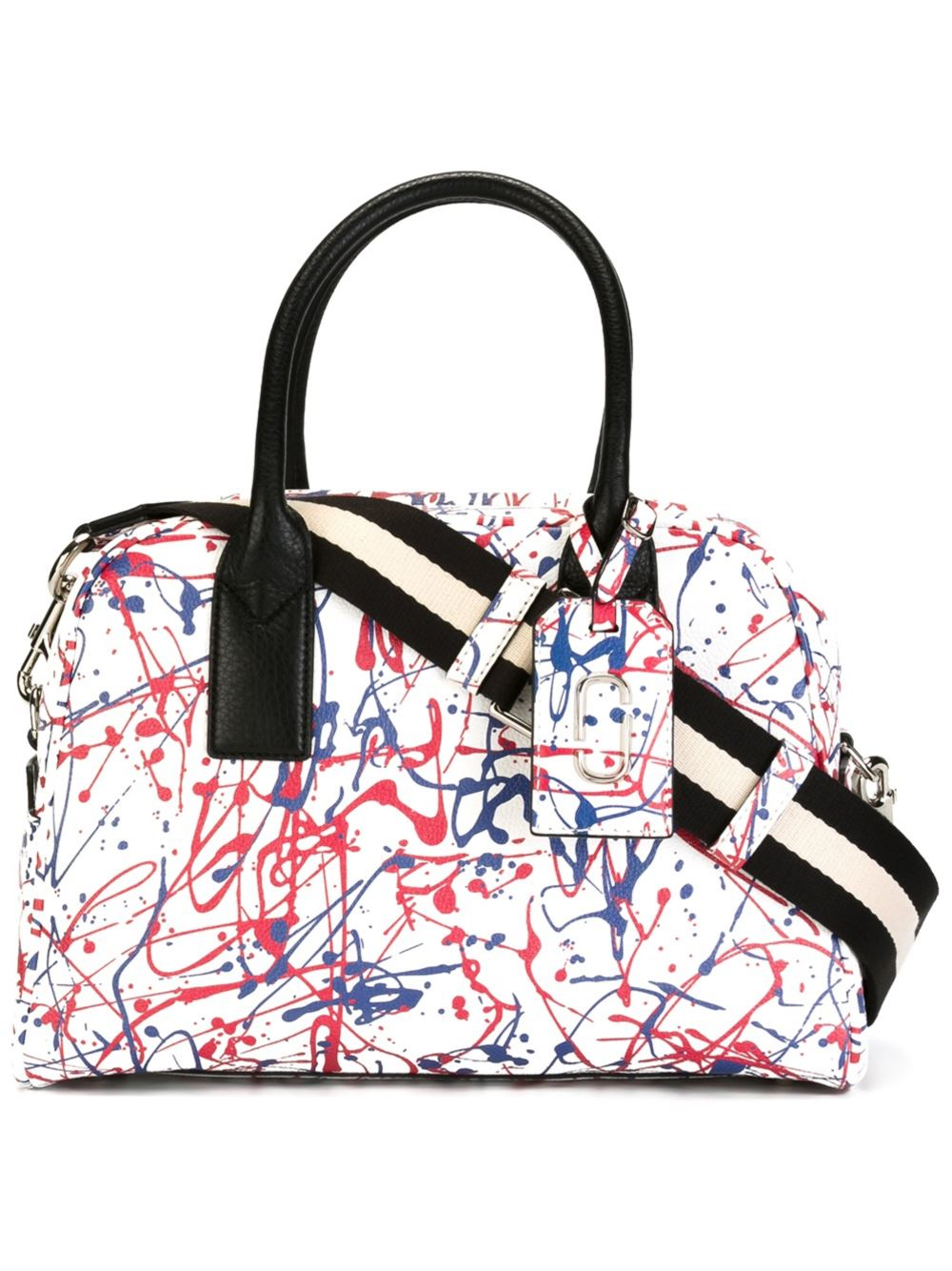 Marc jacobs Splatter Paint Print Bauletto Tote in Multicolor (WHITE) | Lyst