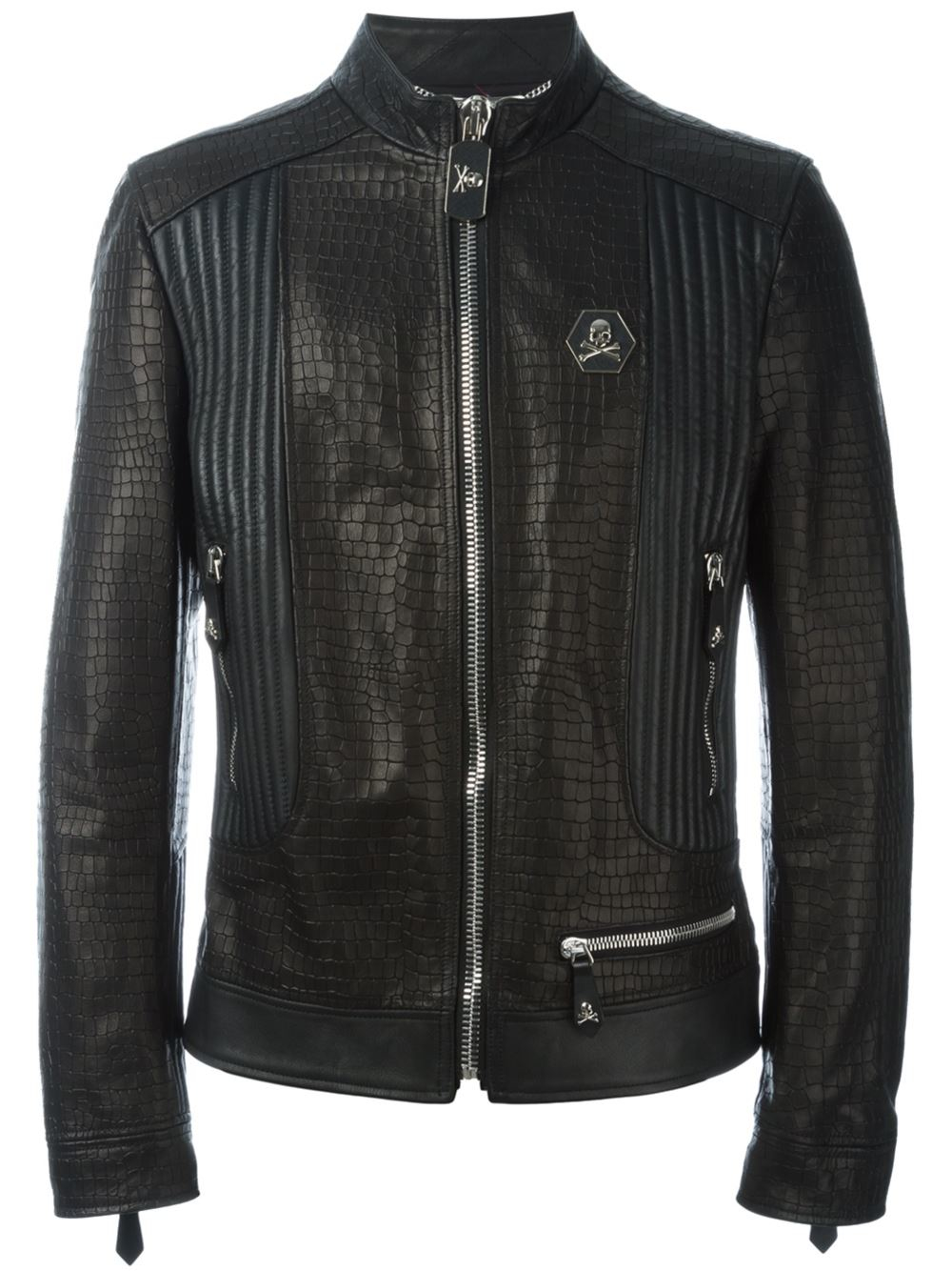 Philipp Plein Leather 'grunge' Jacket in Black for Men - Lyst