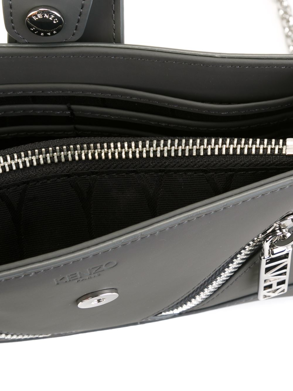 Kenzo 'kalifornia' Waterproof Leather Wallet On A Chain in Black Lyst