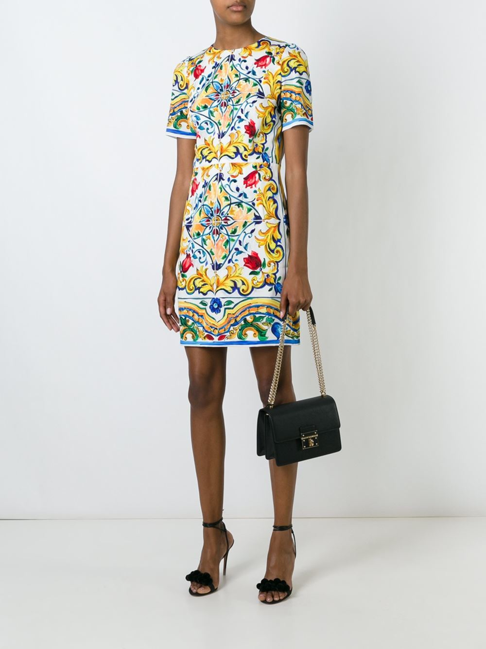 Lyst - Dolce & Gabbana Majolica Print Dress