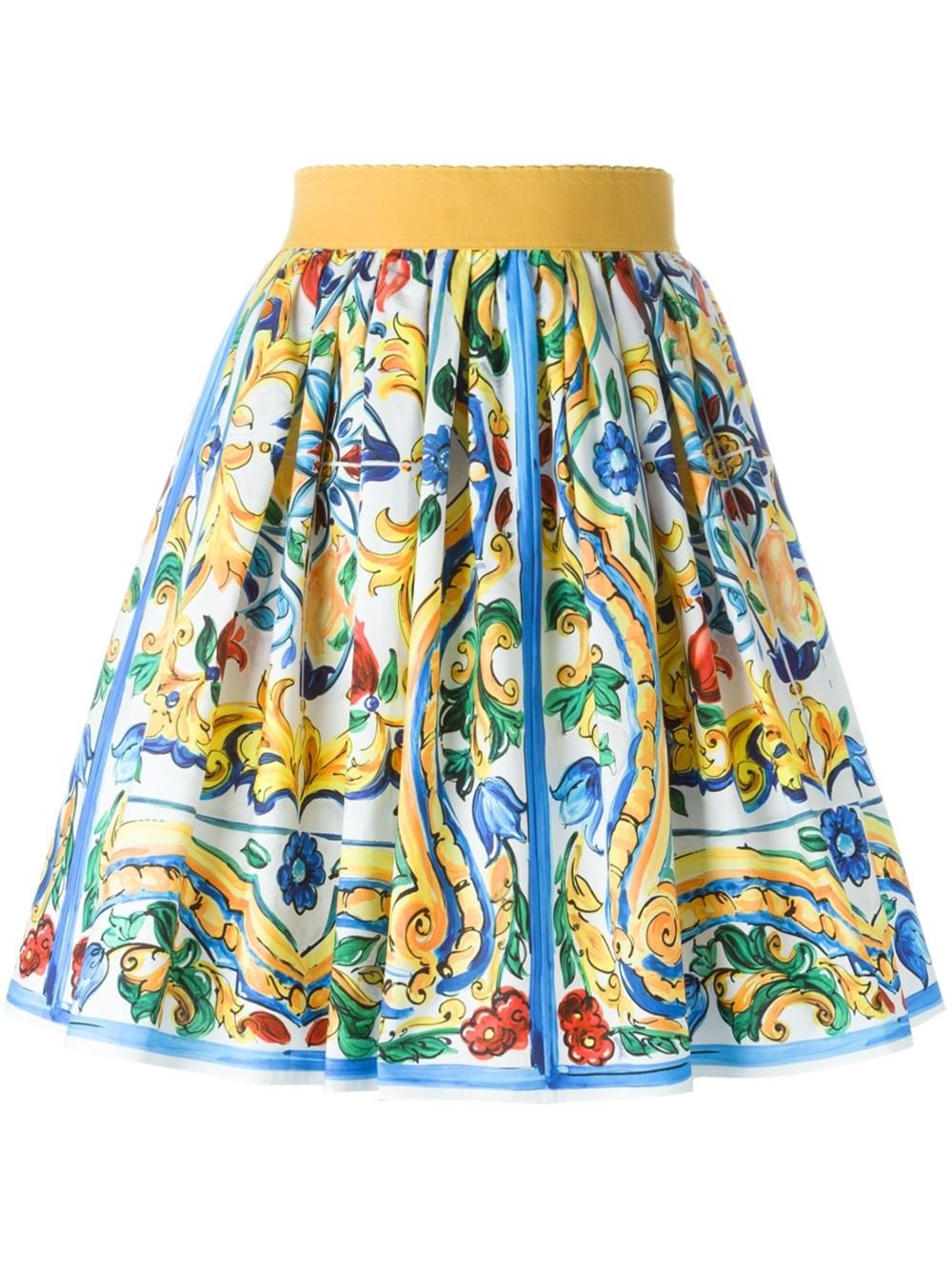 Dolce & Gabbana Majolica Print Skirt | Lyst