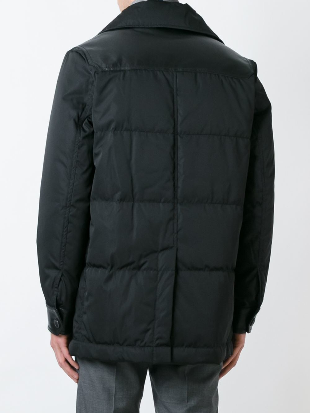 Bally Double Breasted Padded Jacket in Black for Men