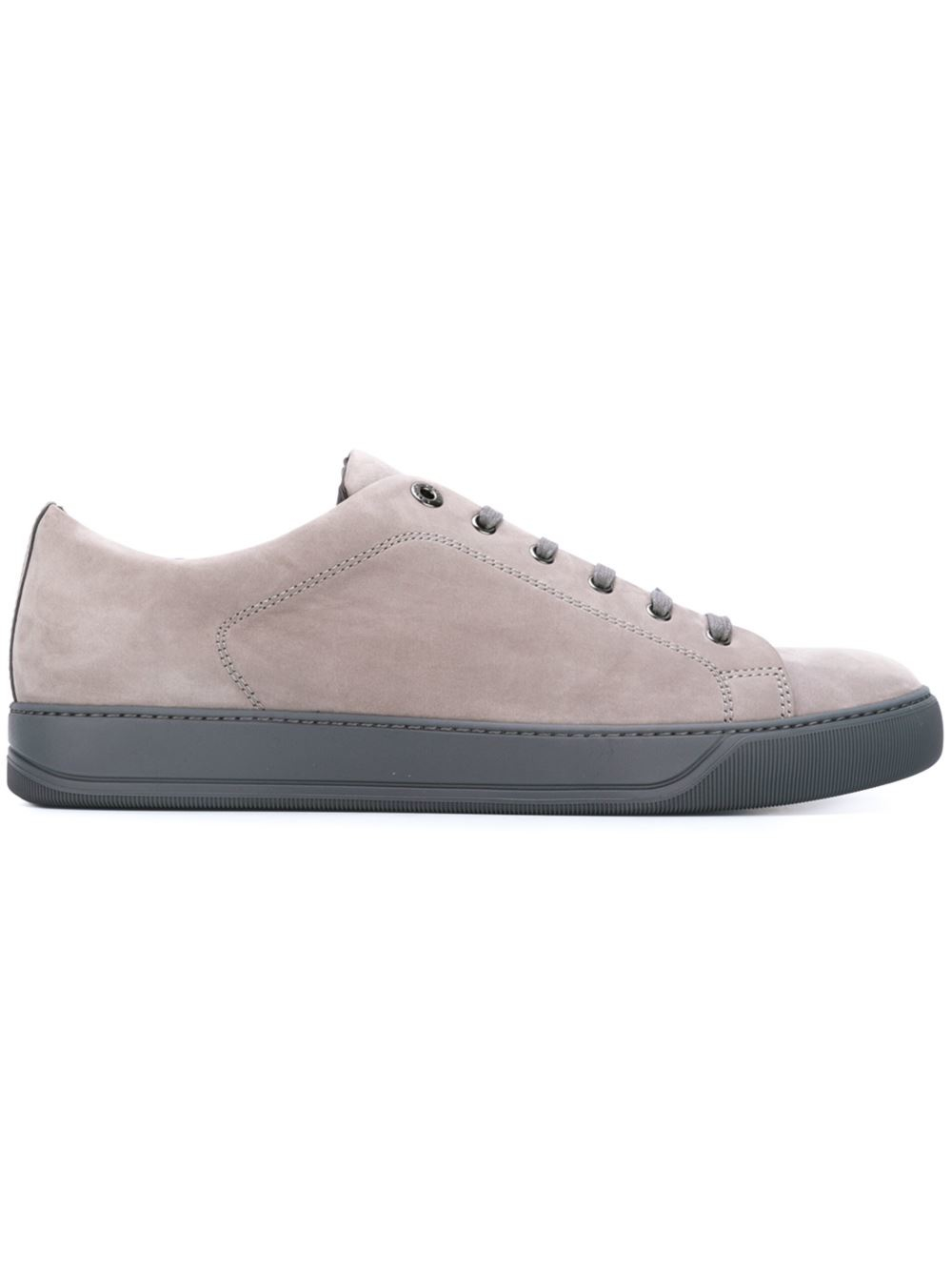 Lanvin Classic Lace-up Sneakers in Gray for Men | Lyst