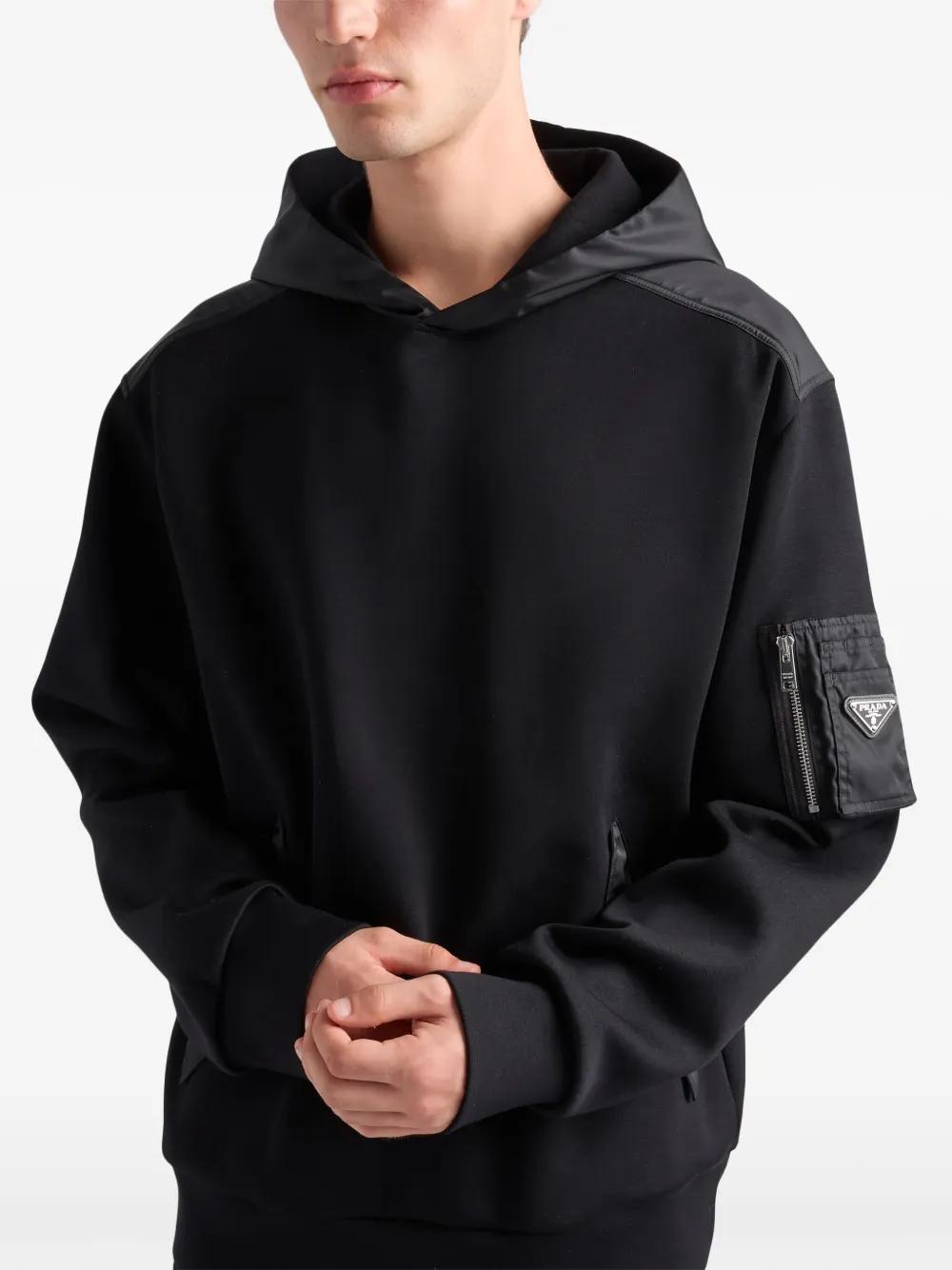 パーカー・フーディ PRADA SGC687_1Y5V WOOL AND CASHMERE HOODED VEEST Grey Cashmere blend cardigan hoodie | PRADA