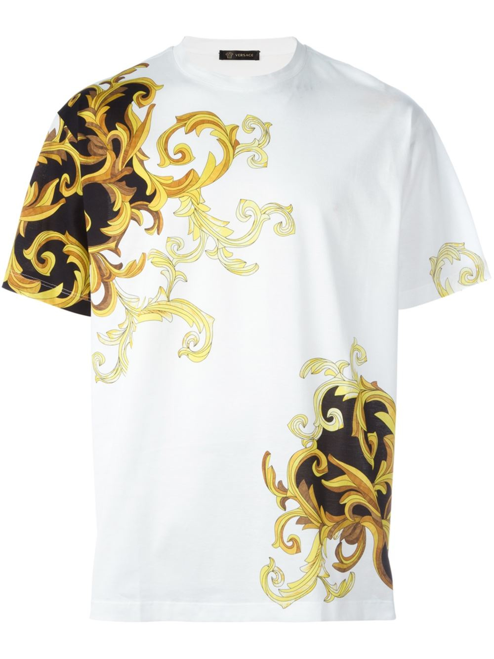 Versace Baroque Accent Tshirt in White for Men Lyst