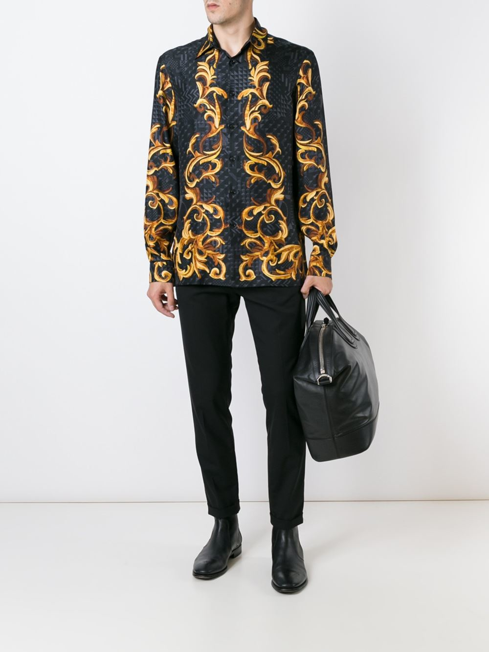 men's baroque print shirt