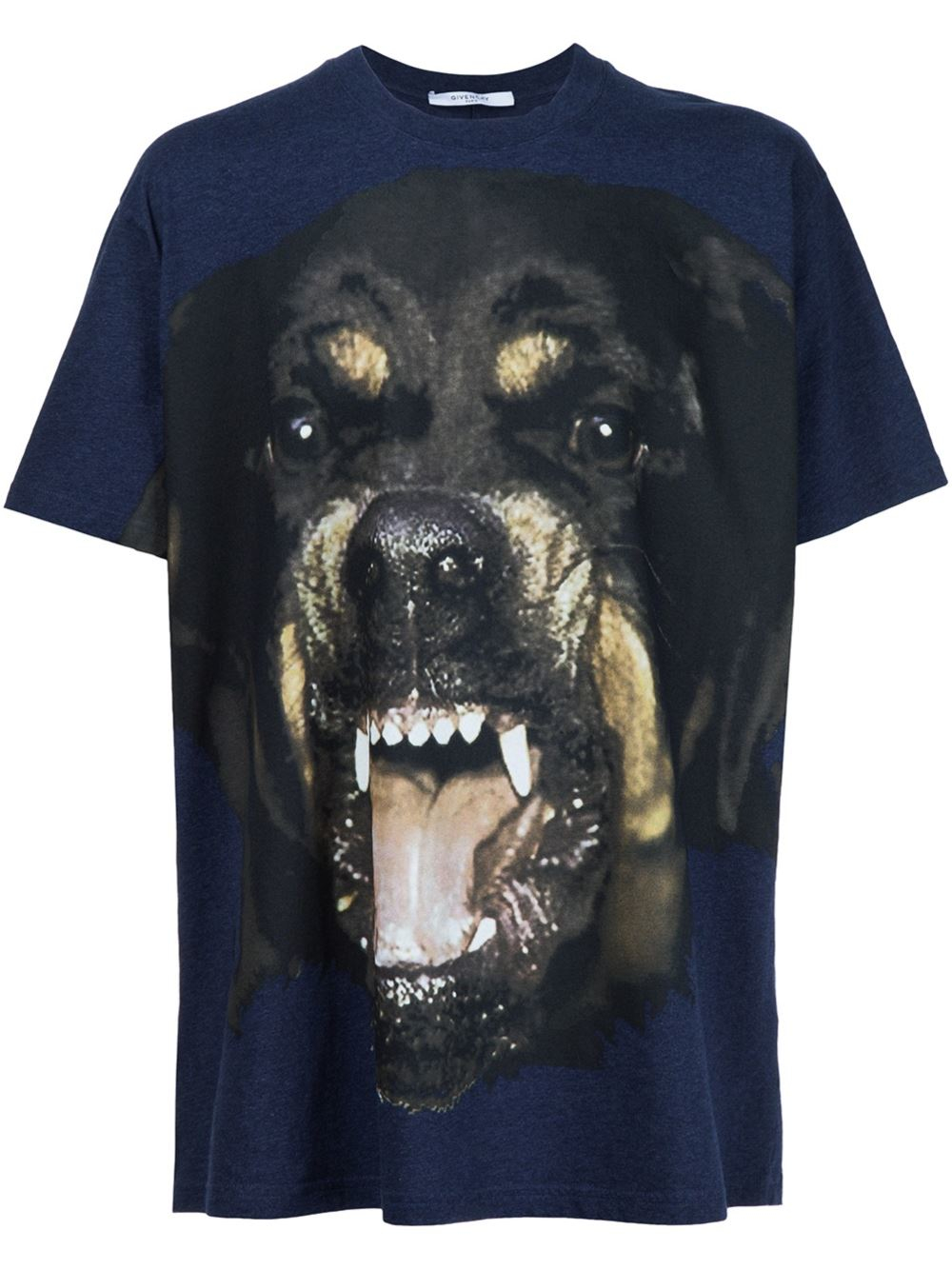 Givenchy Oversized Rottweiler Print T-shirt in Blue for Men | Lyst
