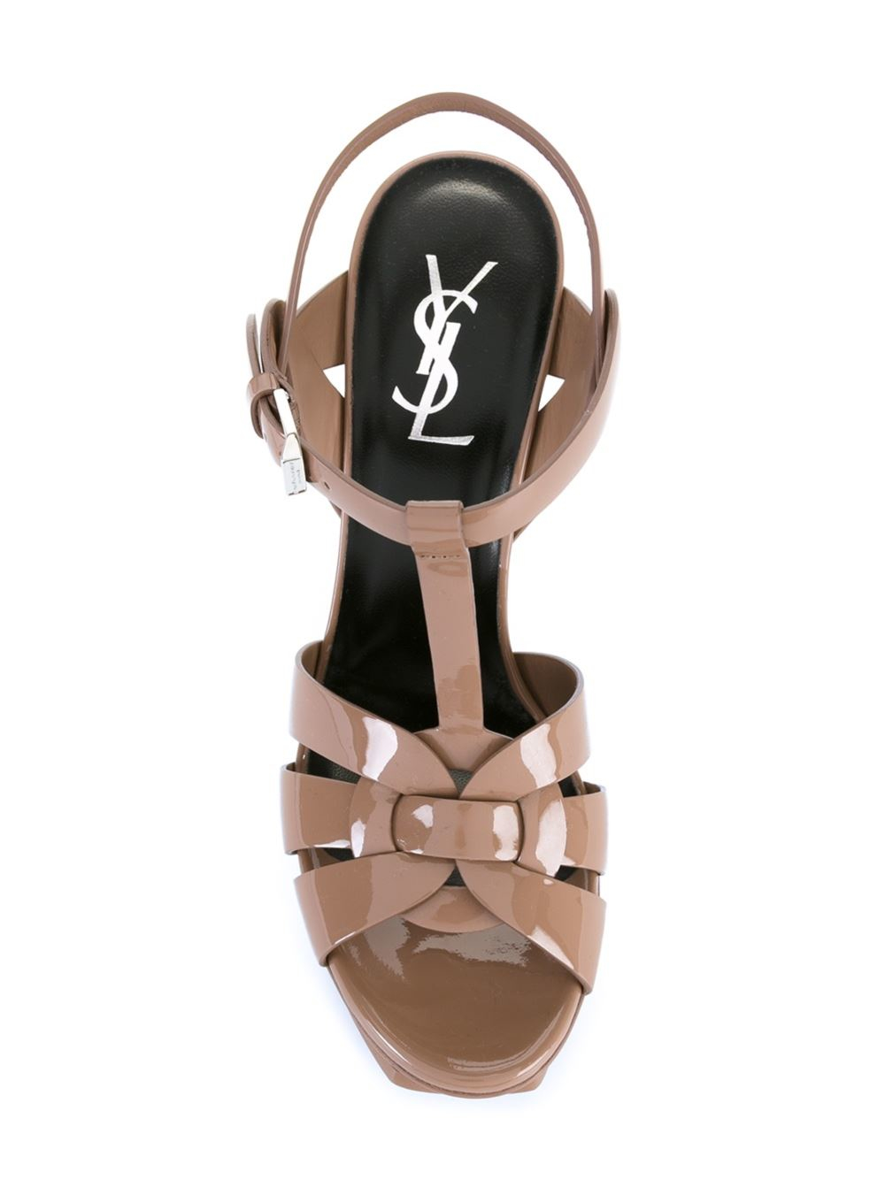 Lyst - Saint laurent 'tribute' Sandals in Brown