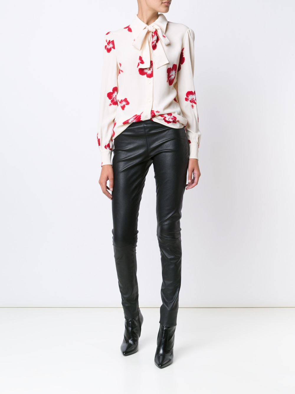 saint laurent hibiscus shirt