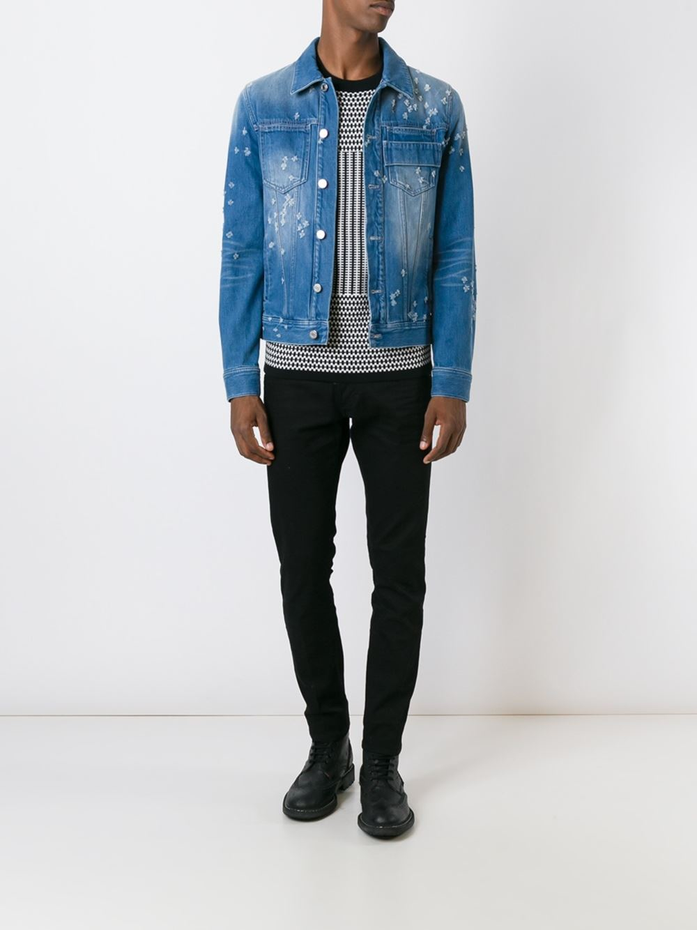 givenchy distressed hoodie baby blue