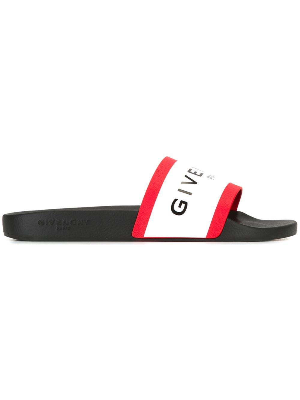 red and white givenchy slides