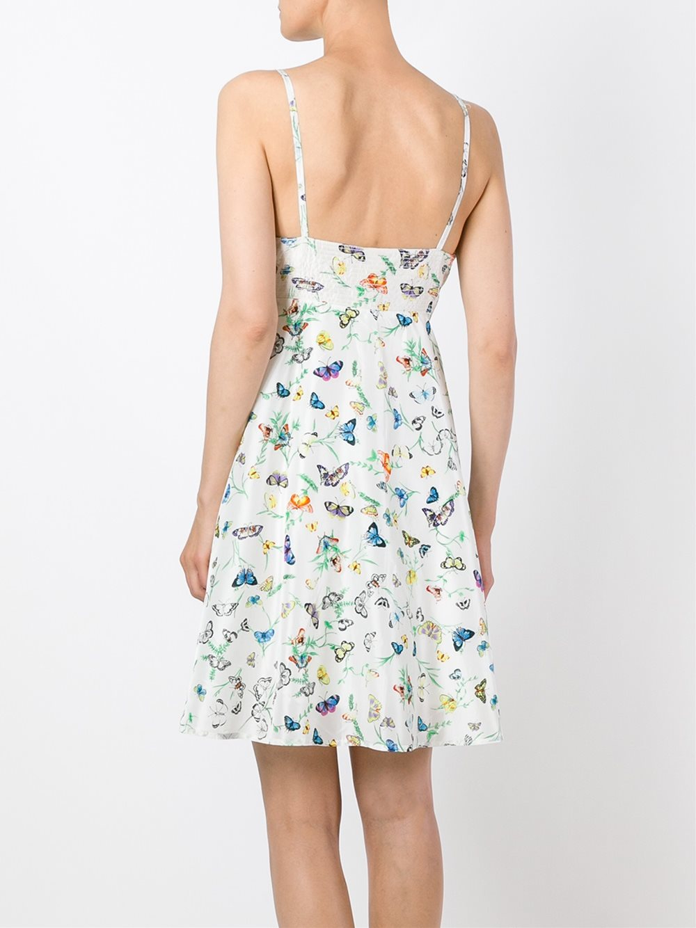 Versace Butterfly Print Dress in White Lyst
