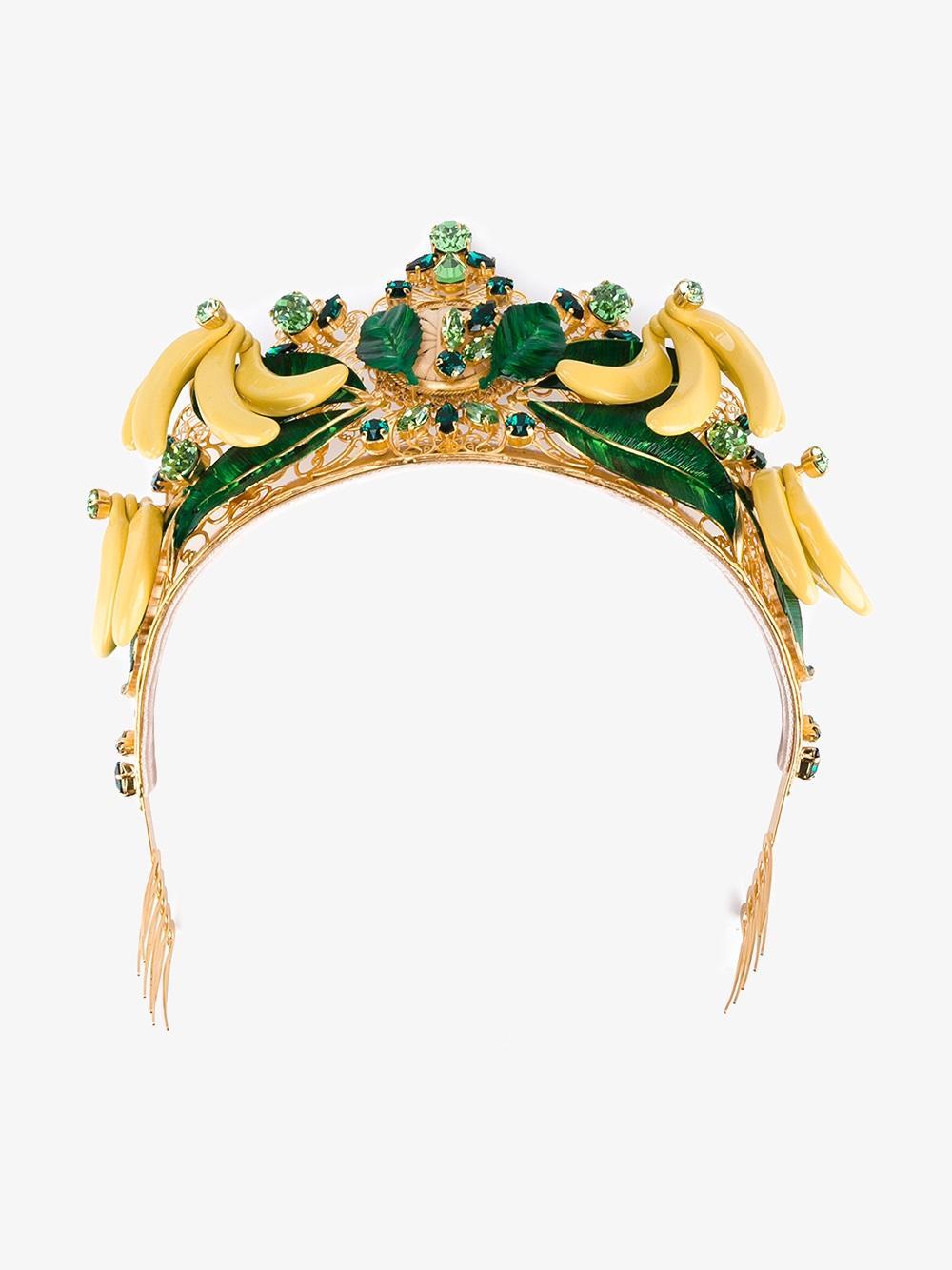 Dolce & Gabbana Filigree Crown Tiara in Green Lyst