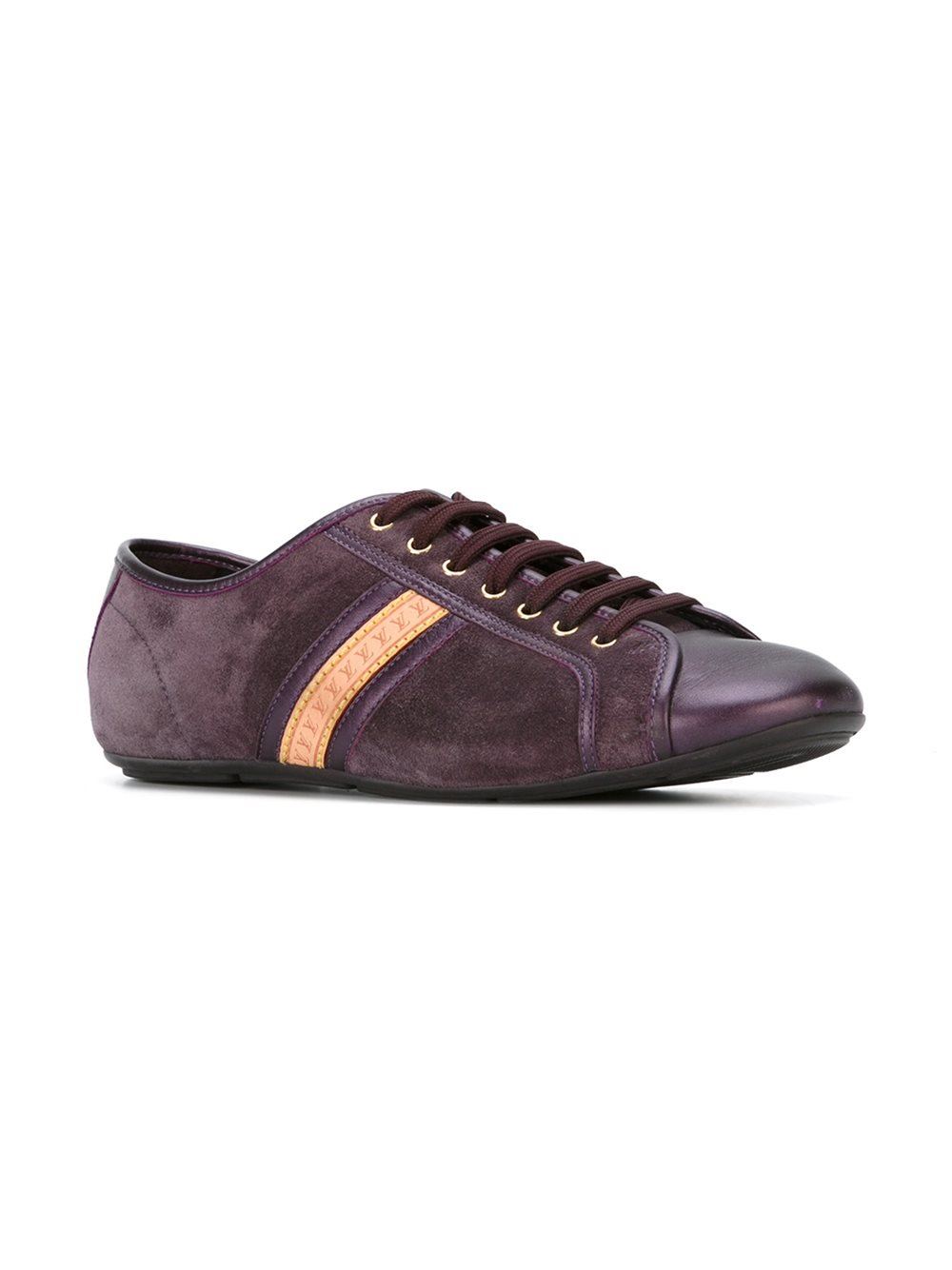 Louis Vuitton Purple Suede And Patent Leather Run Away Low Top Sneakers  Size 39.5 Louis Vuitton