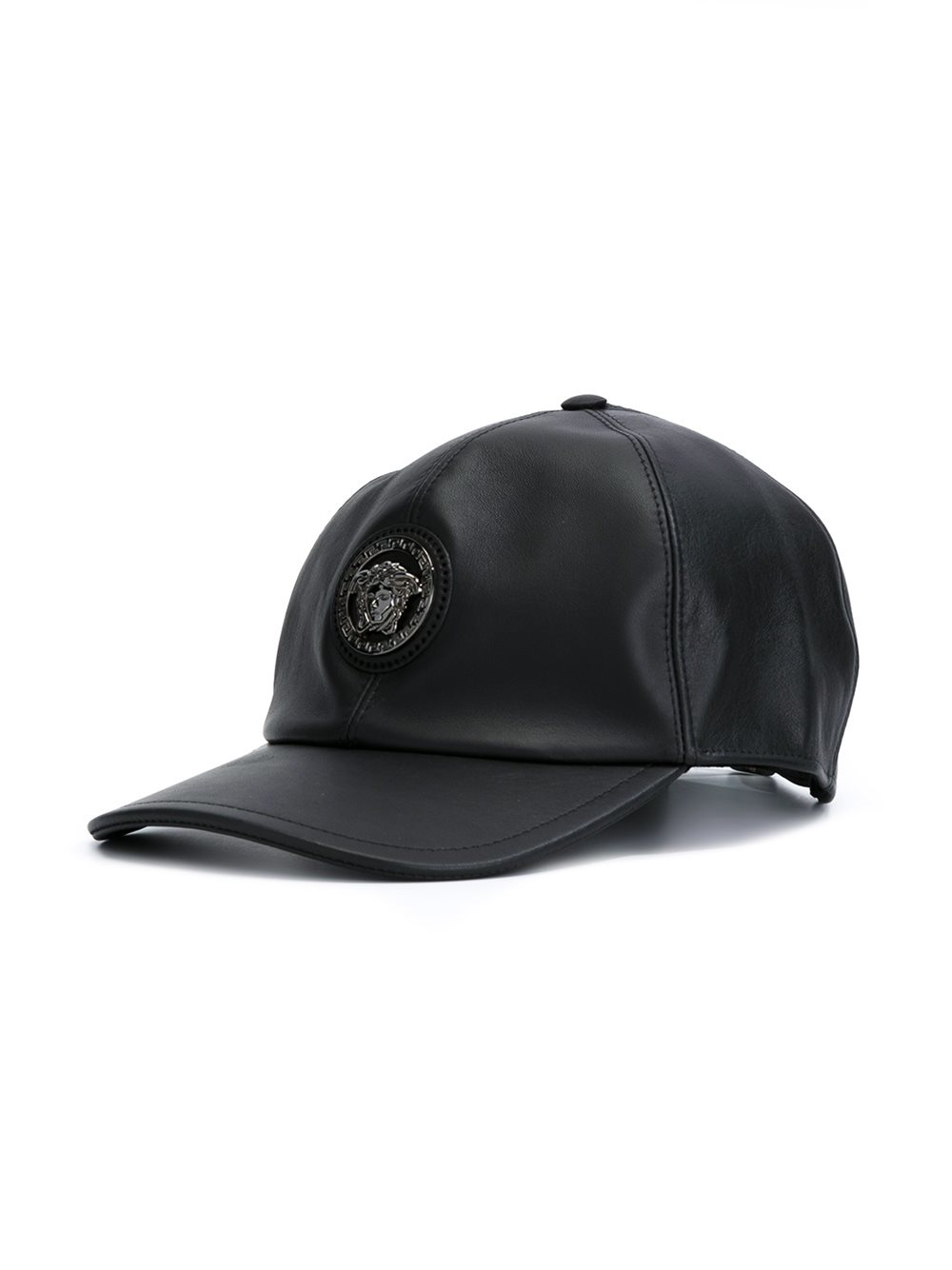 Versace Leather Medusa Baseball Cap in Black for Men - Lyst
