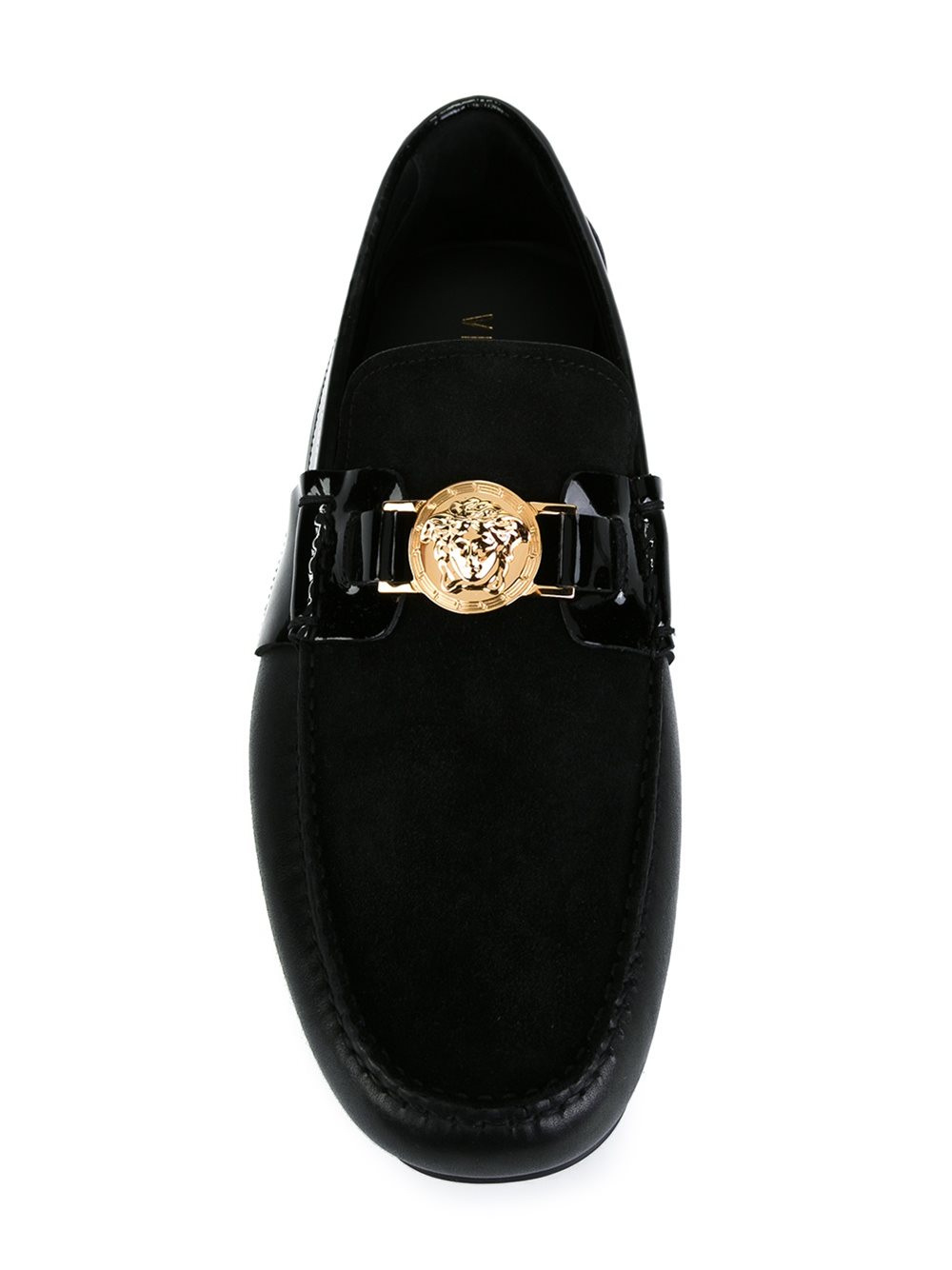 Versace Signature Medusa Boat Shoes in Purple for Men | Lyst