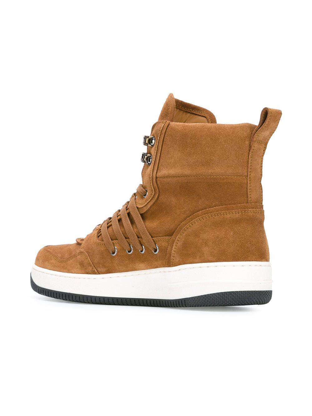 brown high top sneaker