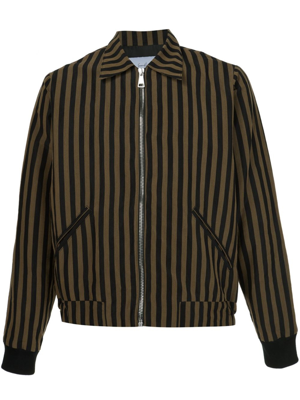 Second/layer Striped Bomber Jacket in Black for Men | Lyst