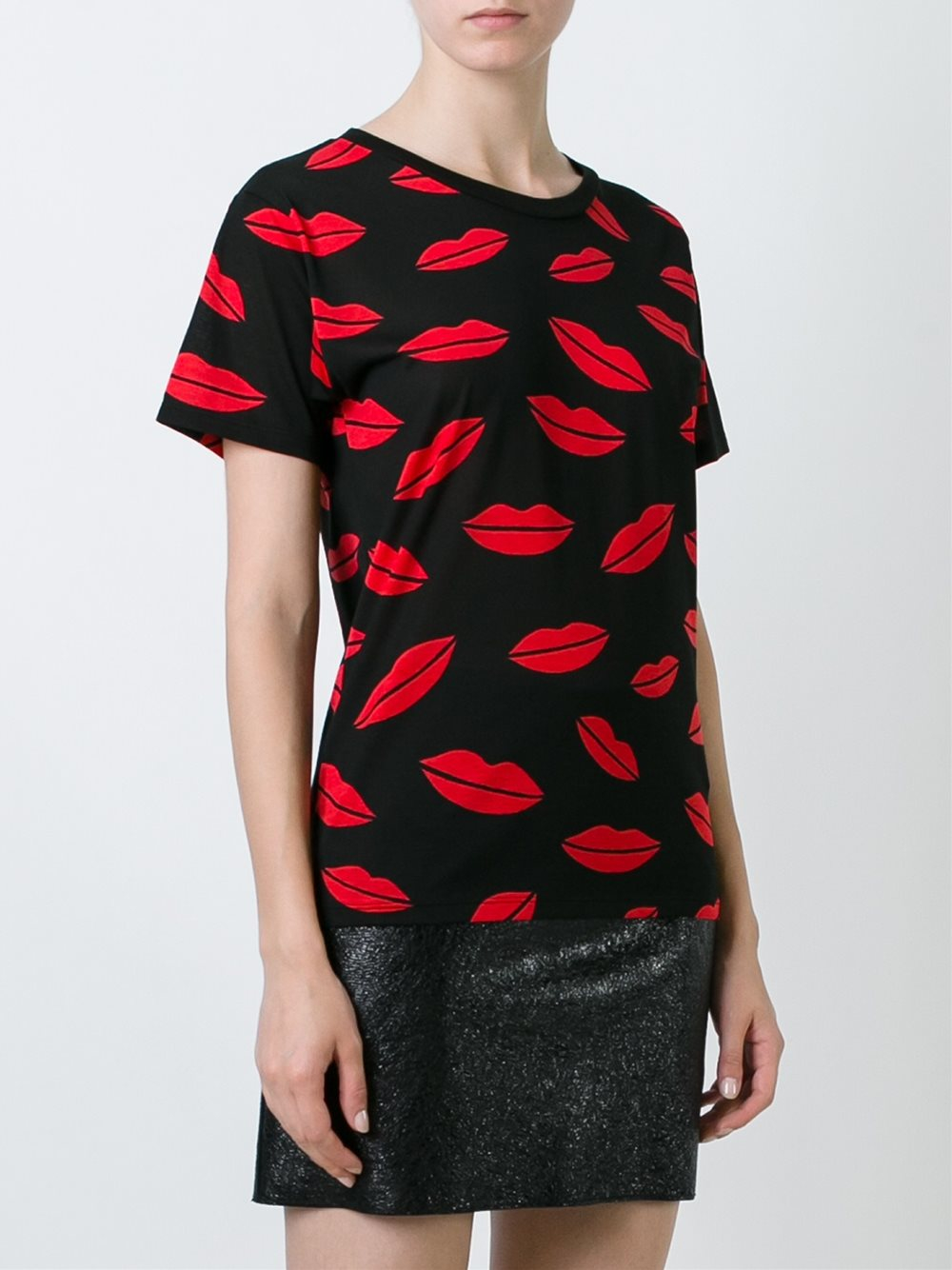 saint laurent lips t shirt