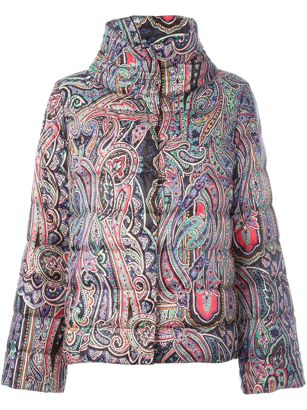 Etro Synthetic Paisley-Print Shell Puffer Jacket - Lyst