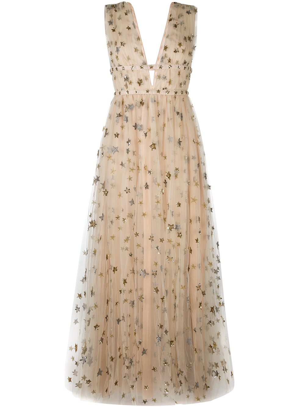 Valentino Silk 'star Studded' Evening Dress | Lyst