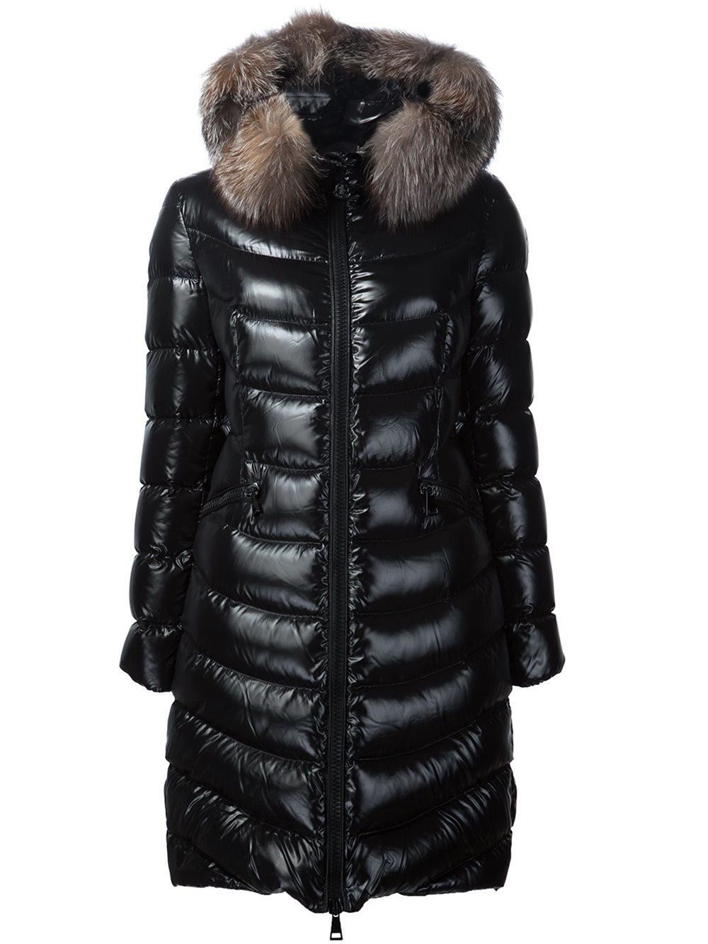 Moncler Goose Aphia Fur-trimmed Puffer Jacket in Black (Gray) | Lyst