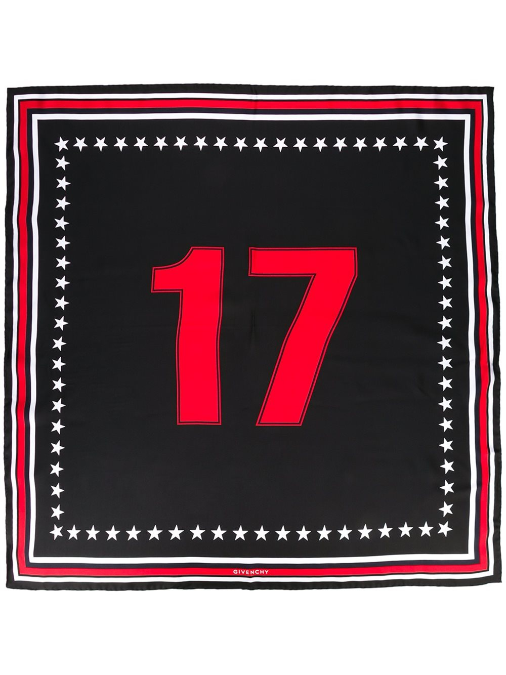 givenchy 17 printed scarf in black for lyst givenchy 17 printed scarf in black for lyst