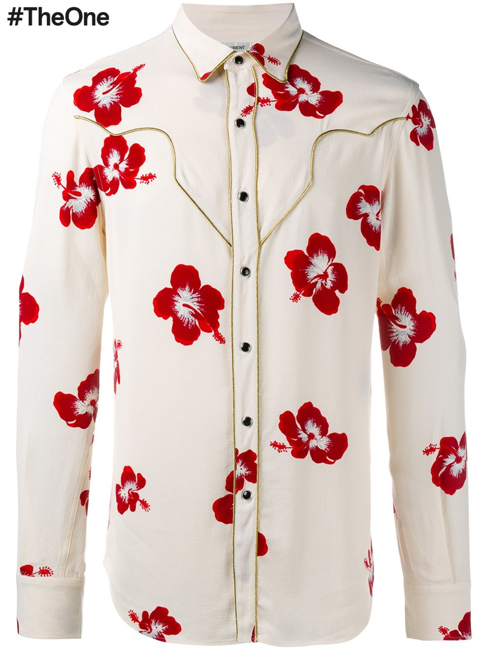 Saint Laurent Hibiscus Floral Shirt for Men | Lyst