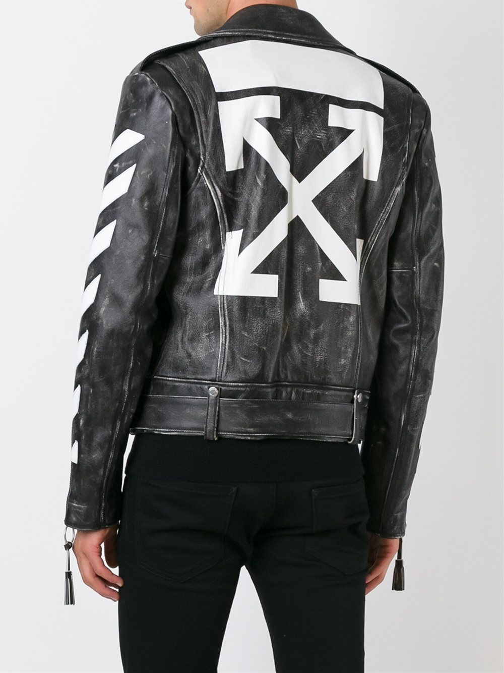 off white motorcycle jacket