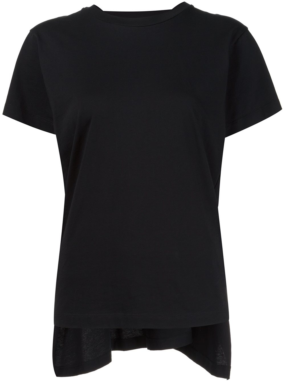 Mm6 by maison martin margiela Draped Back T-shirt in Black | Lyst