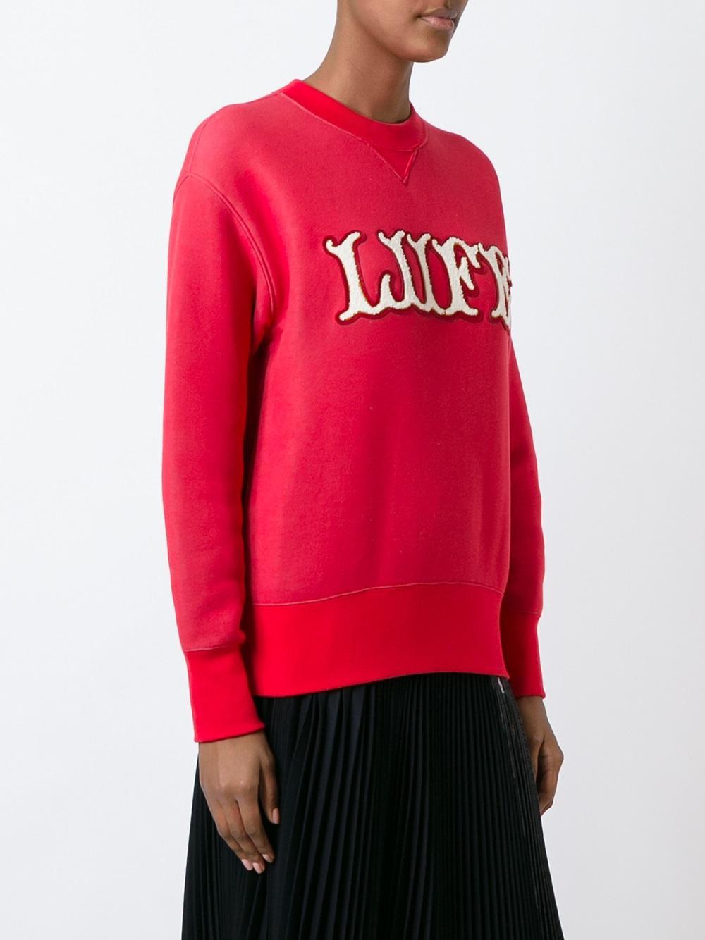 Lyst - Sacai 'liife' Sweatshirt in Red