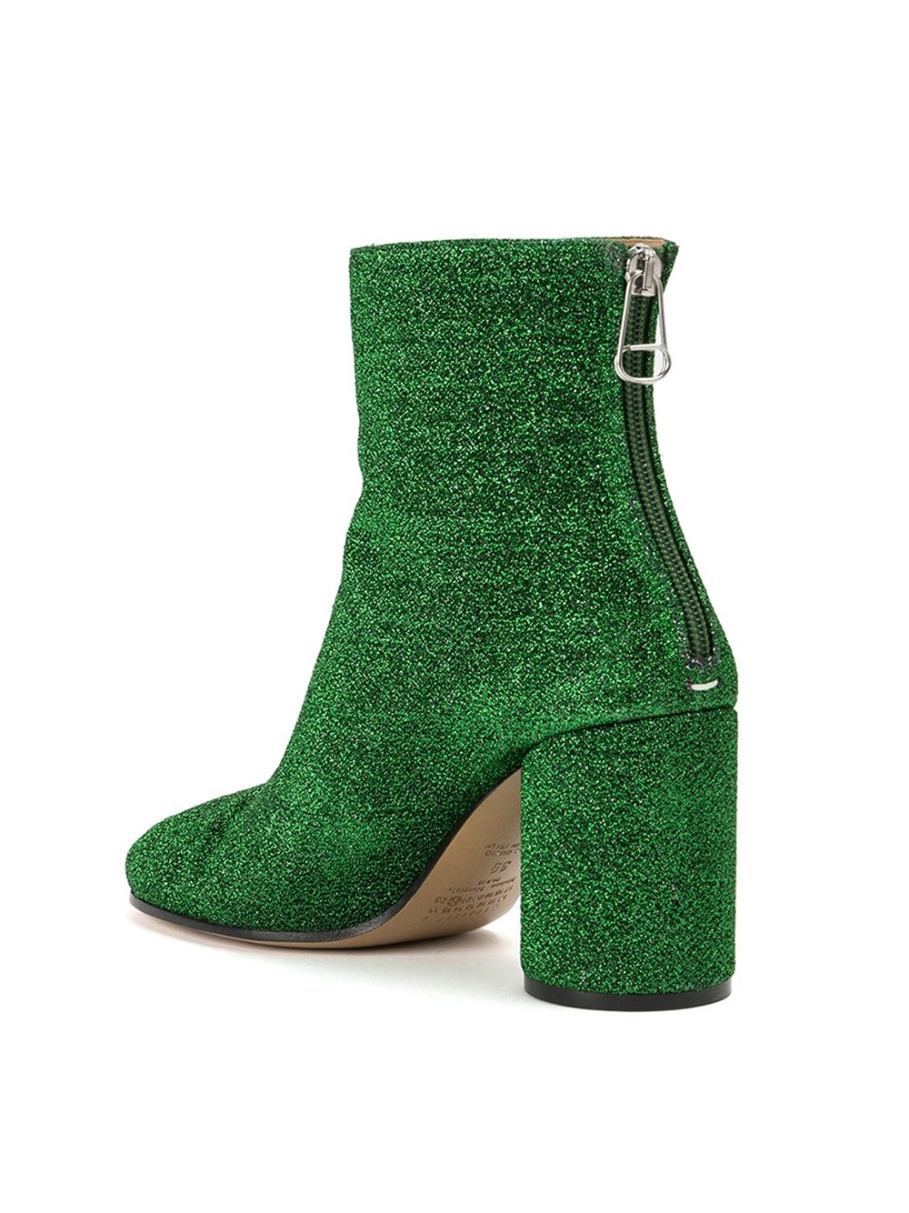 green glitter boots