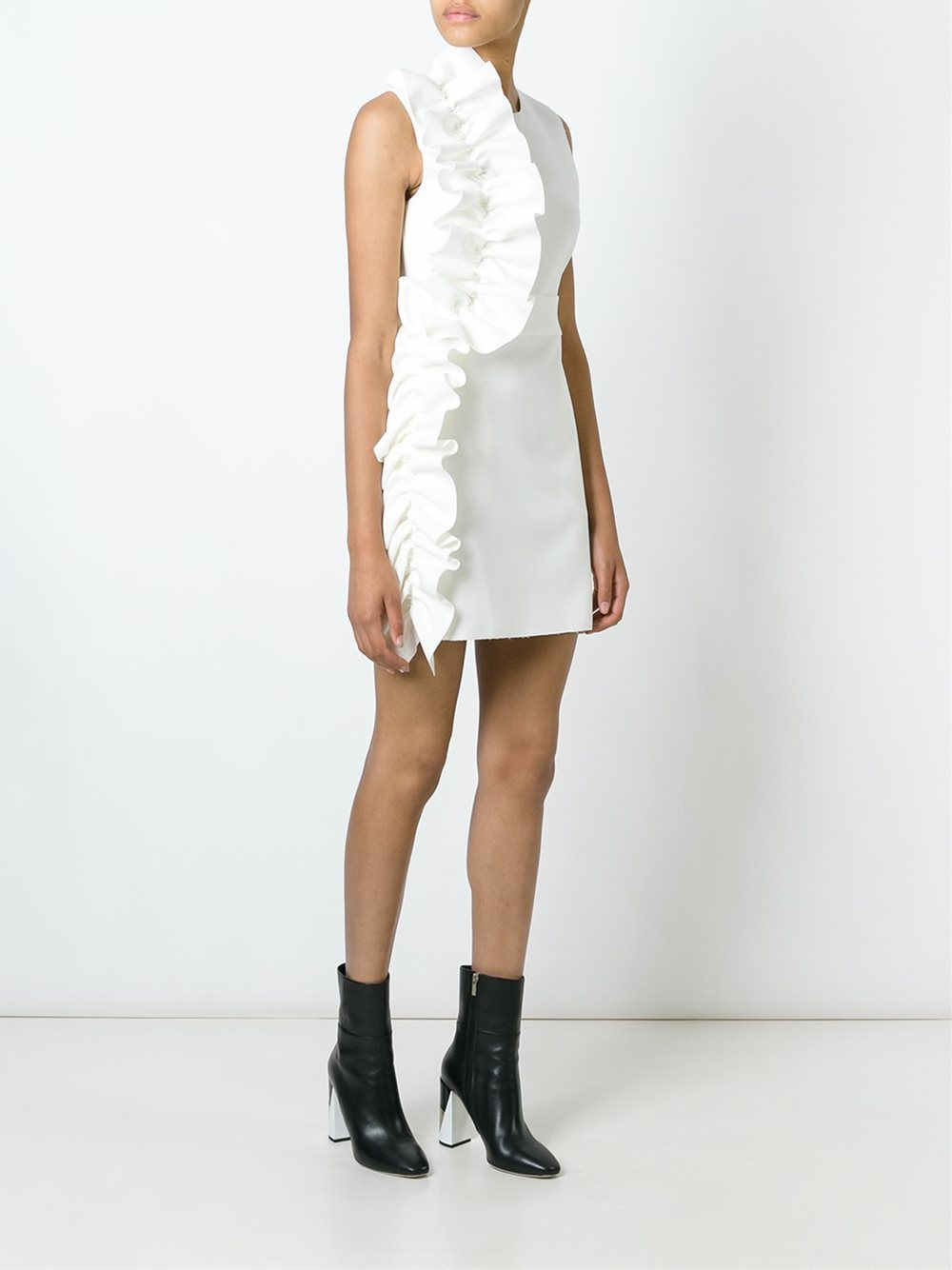 MSGM Synthetic Ruffle Detail Dress in ...