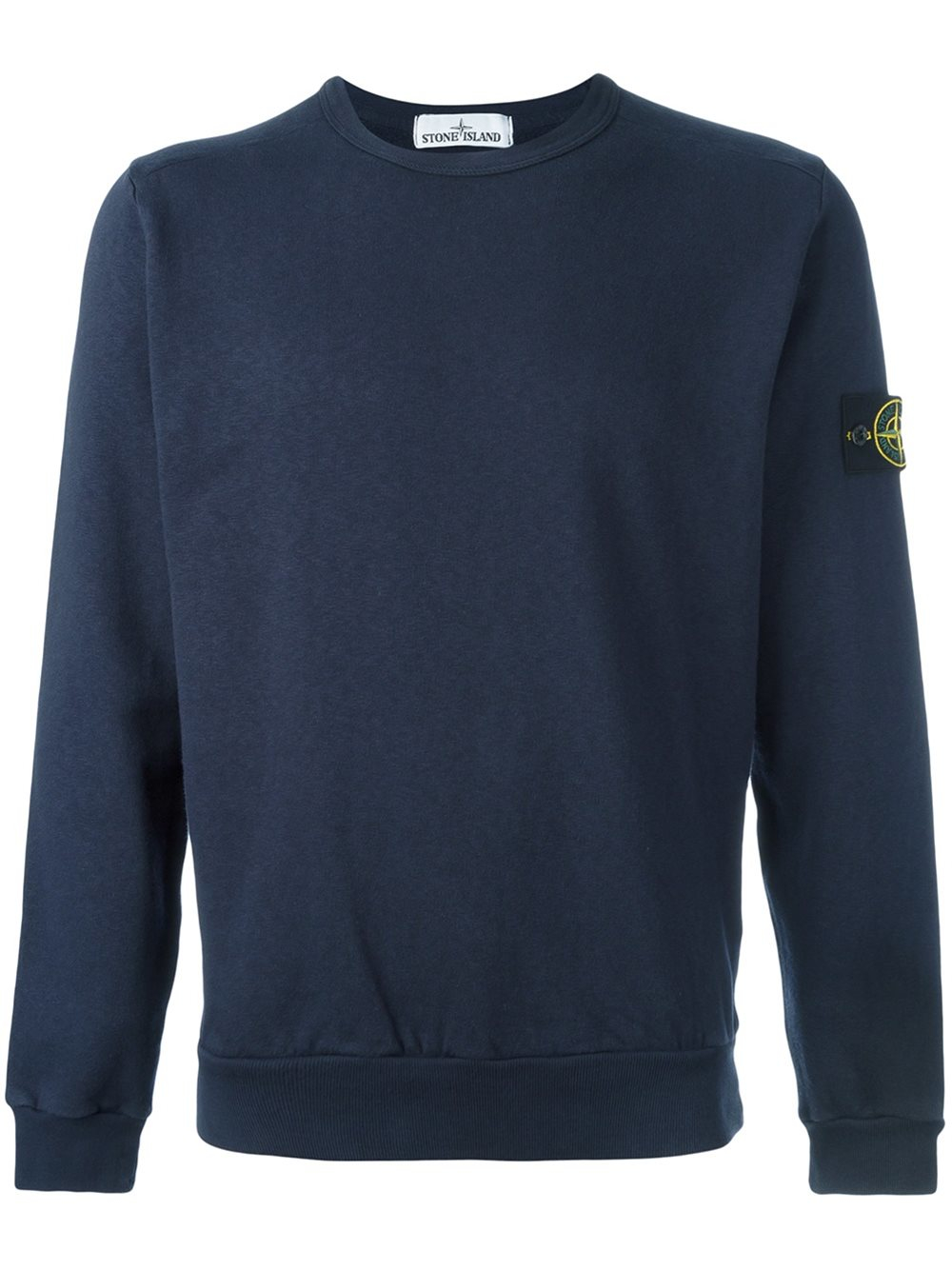Stone Island Cotton Logo Patch Jumper in Blue for Men - Lyst