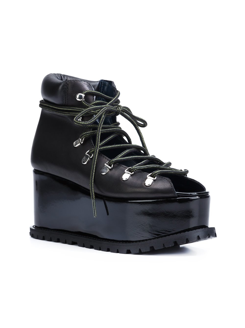 black platform hiking boots