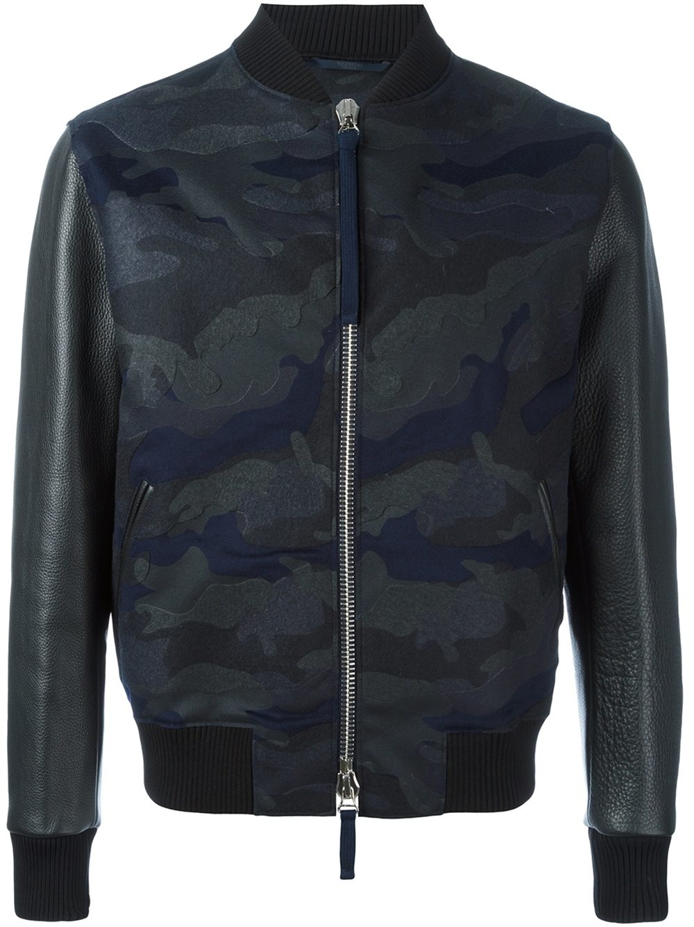 valentino camo jacket blue