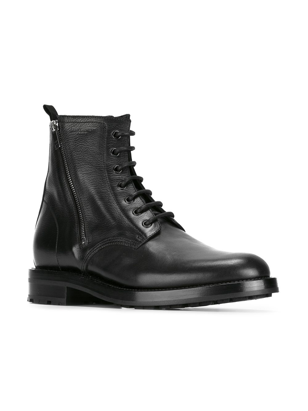 Lyst - Saint Laurent 'Ranger Leather Combat Boots in Black for Men