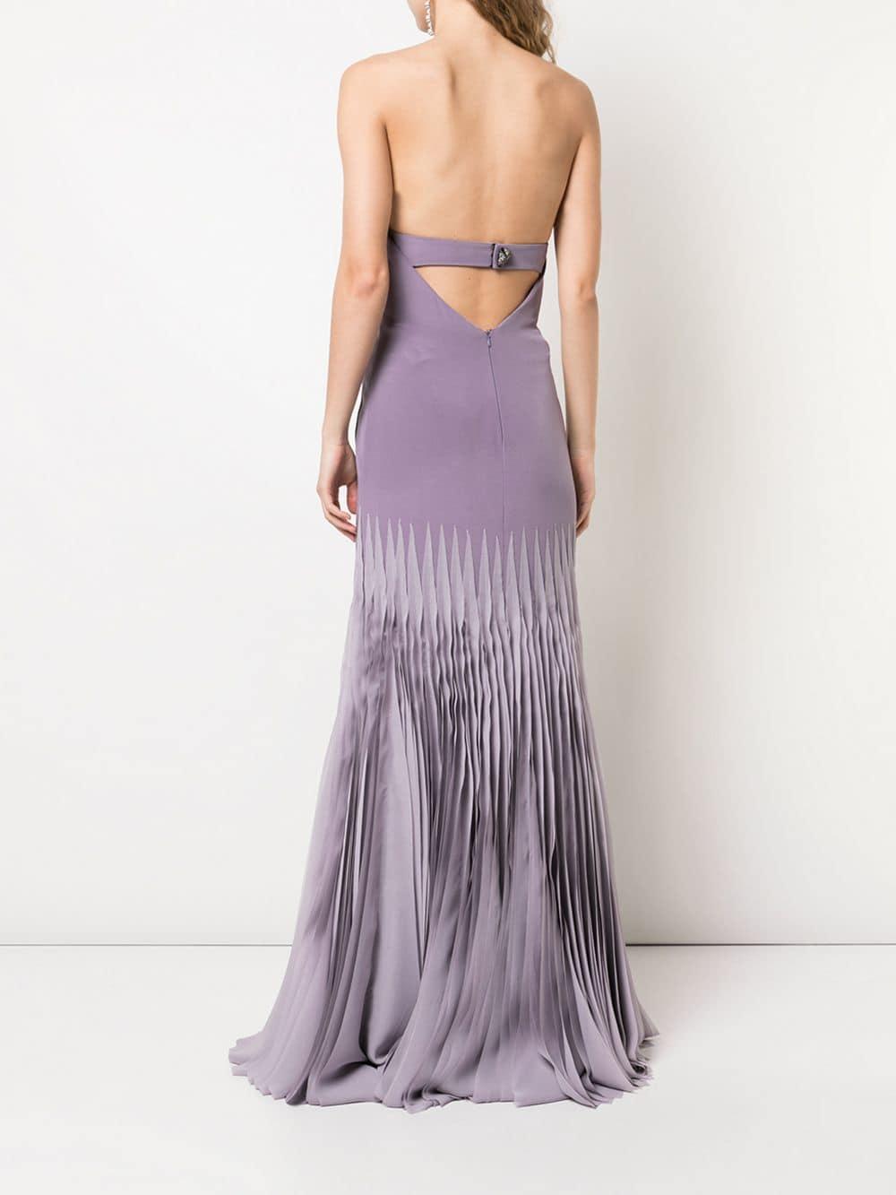 Rubin Singer Strapless Deep-v Gown in Purple - Lyst
