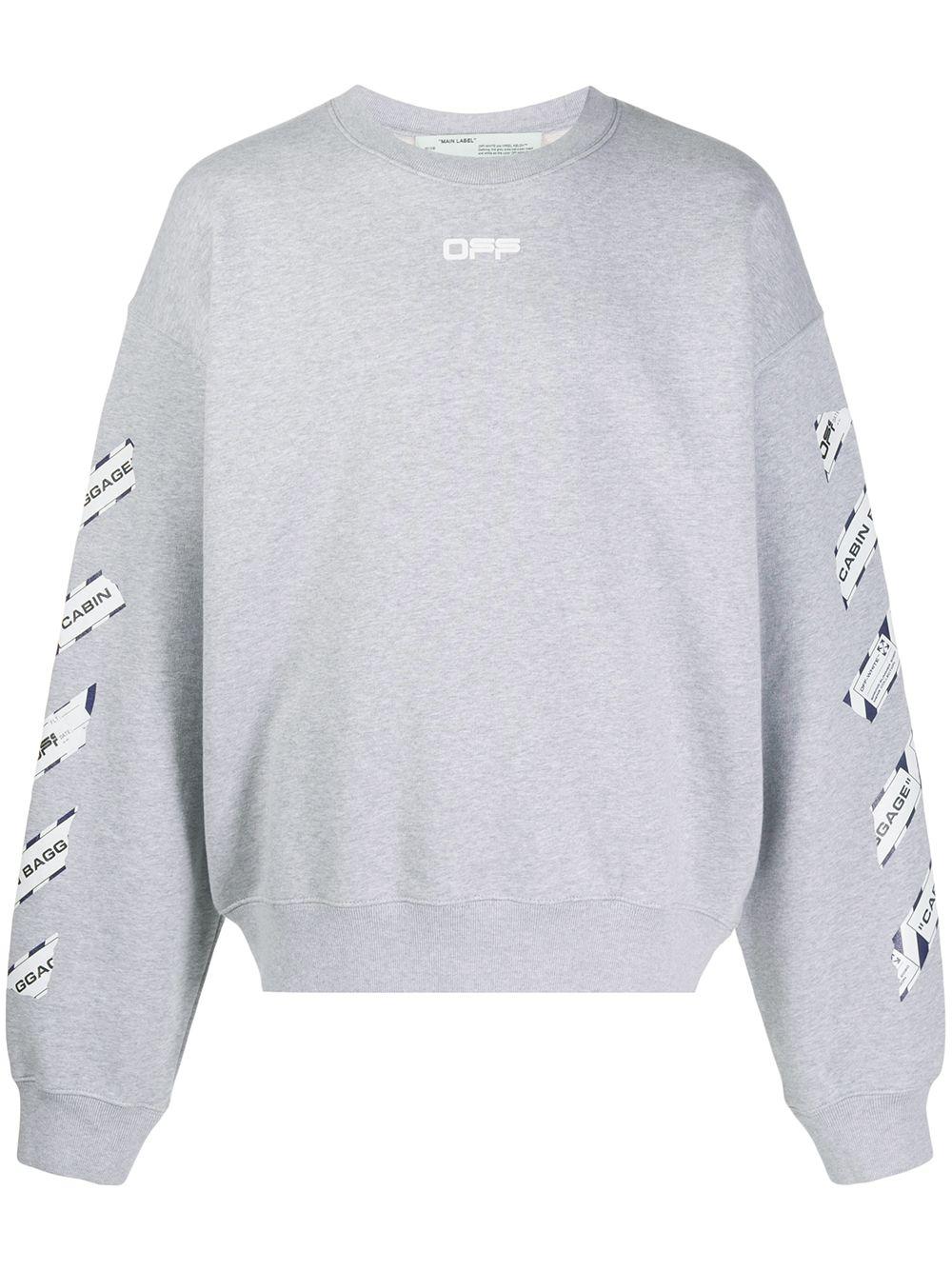 Off White c o Virgil Abloh Cabin Baggage Sweatshirt in Grey for Men Lyst UK