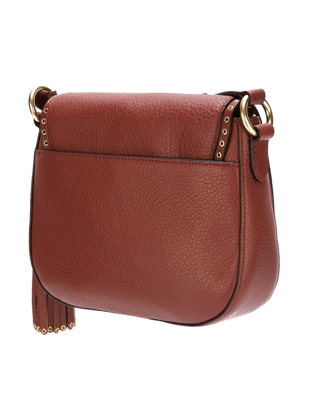 MICHAEL Michael Kors Leather 'brooklyn' Saddle Crossbody Bag in Brown Lyst